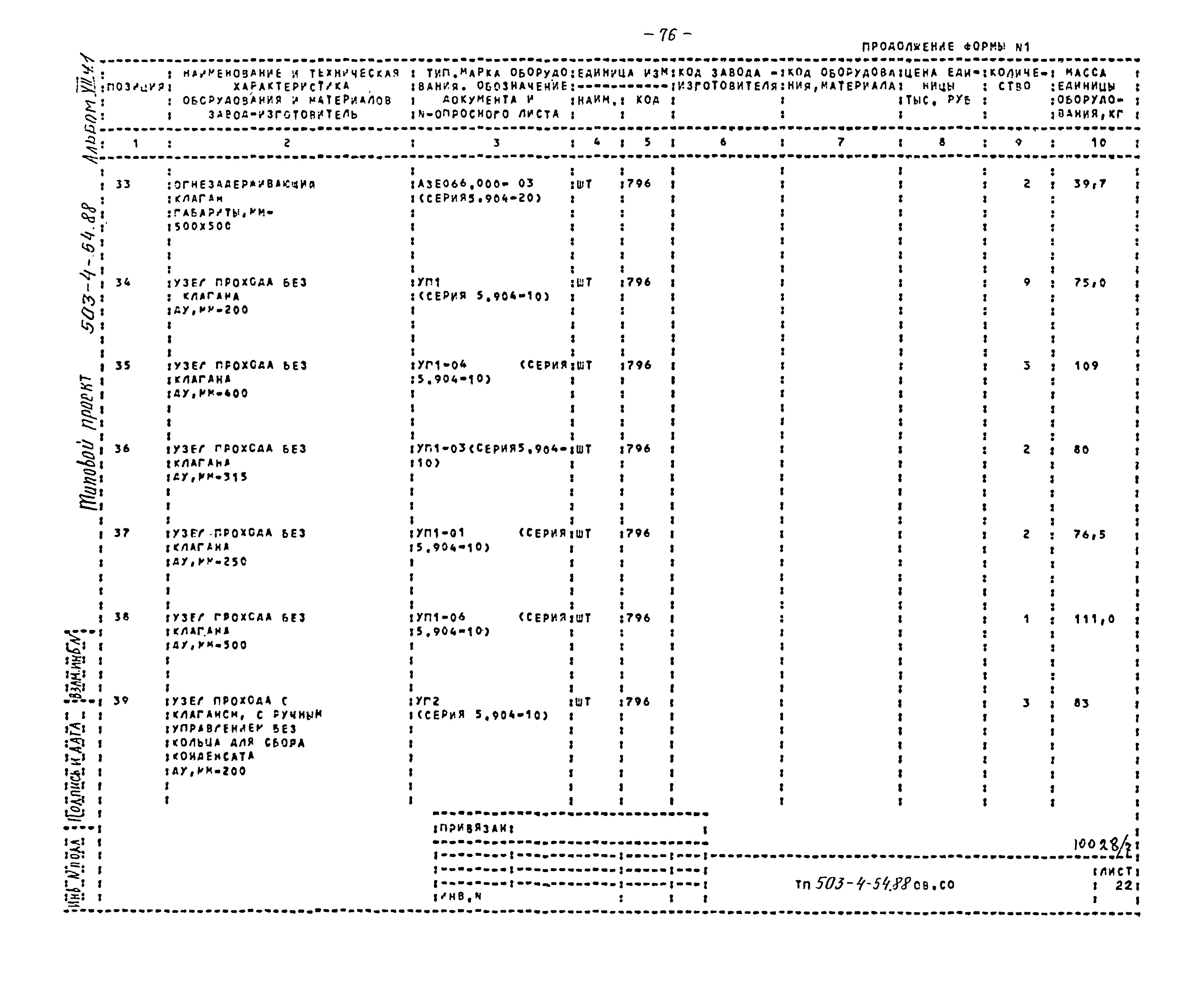 Типовой проект 503-4-54.88