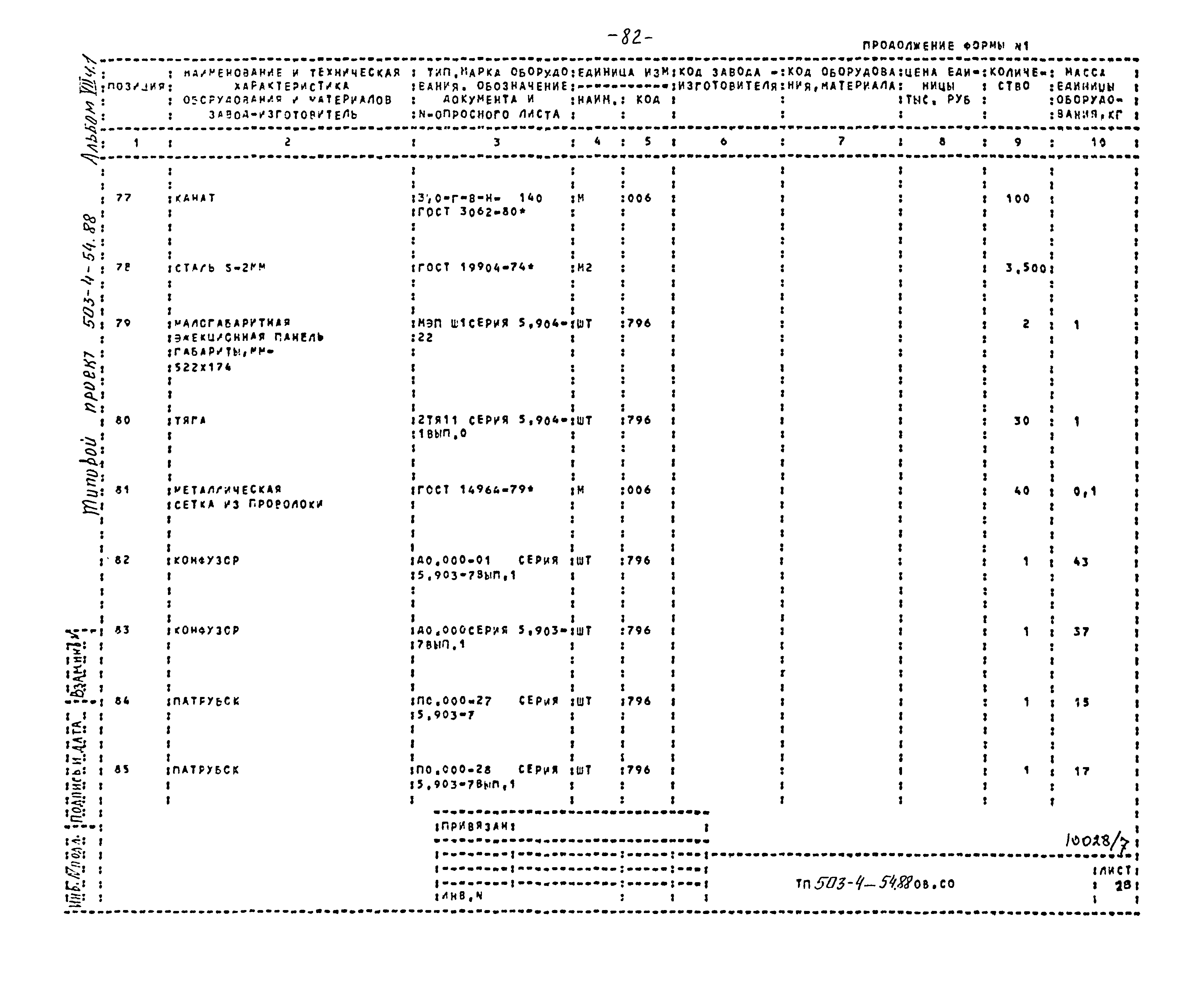 Типовой проект 503-4-54.88