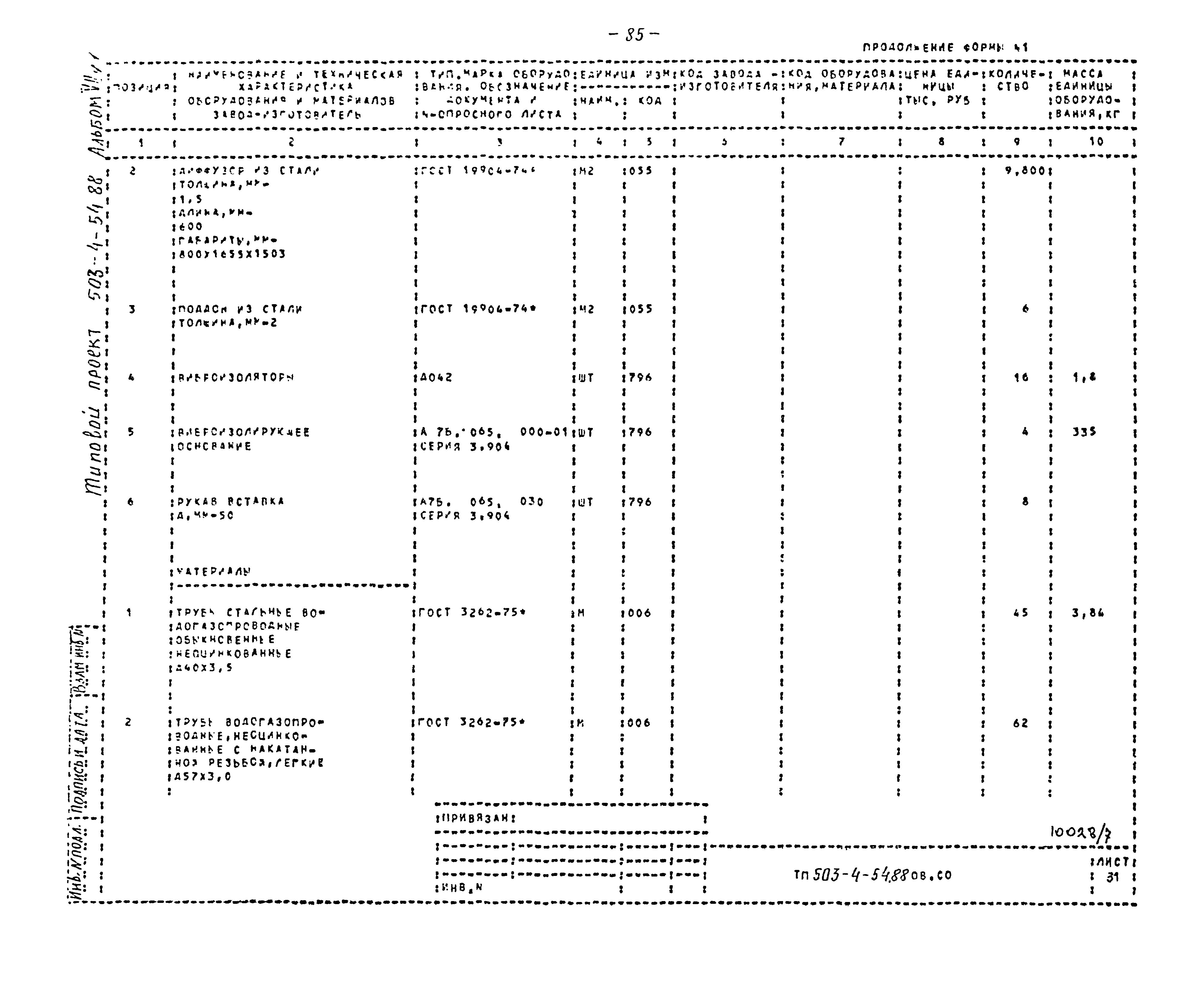 Типовой проект 503-4-54.88