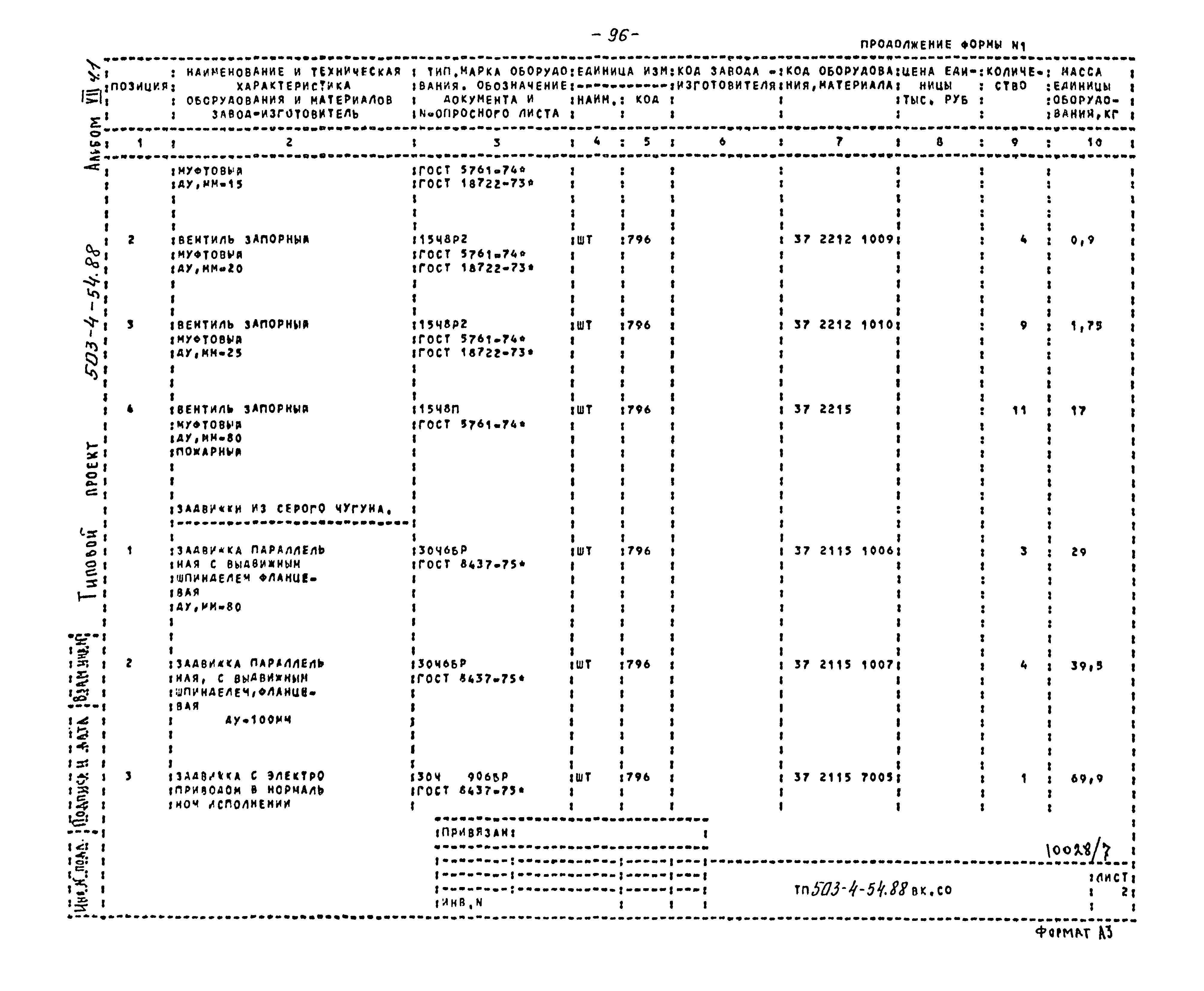 Типовой проект 503-4-54.88