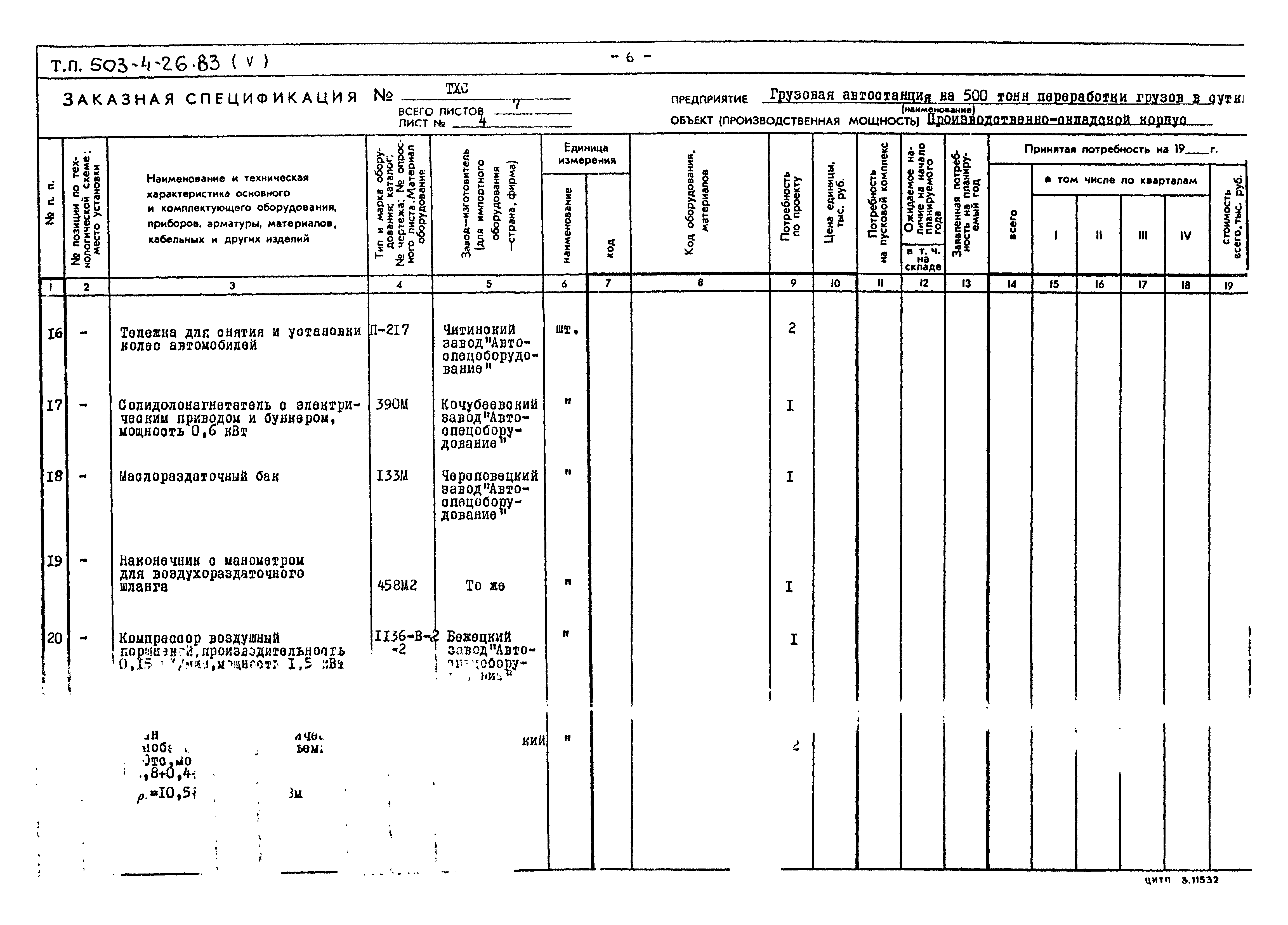 Типовой проект 503-4-26.83