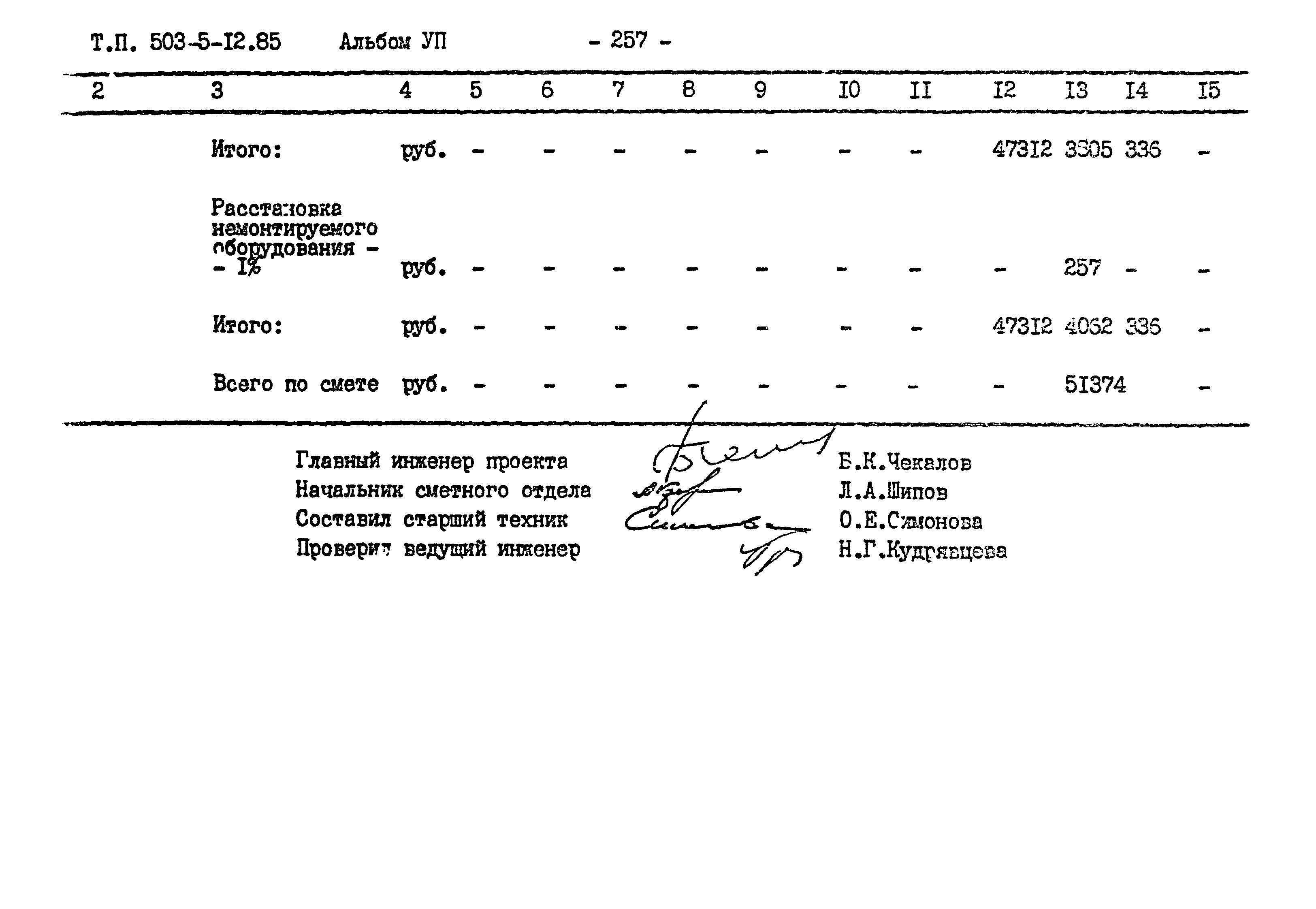 Типовой проект 503-5-12.85