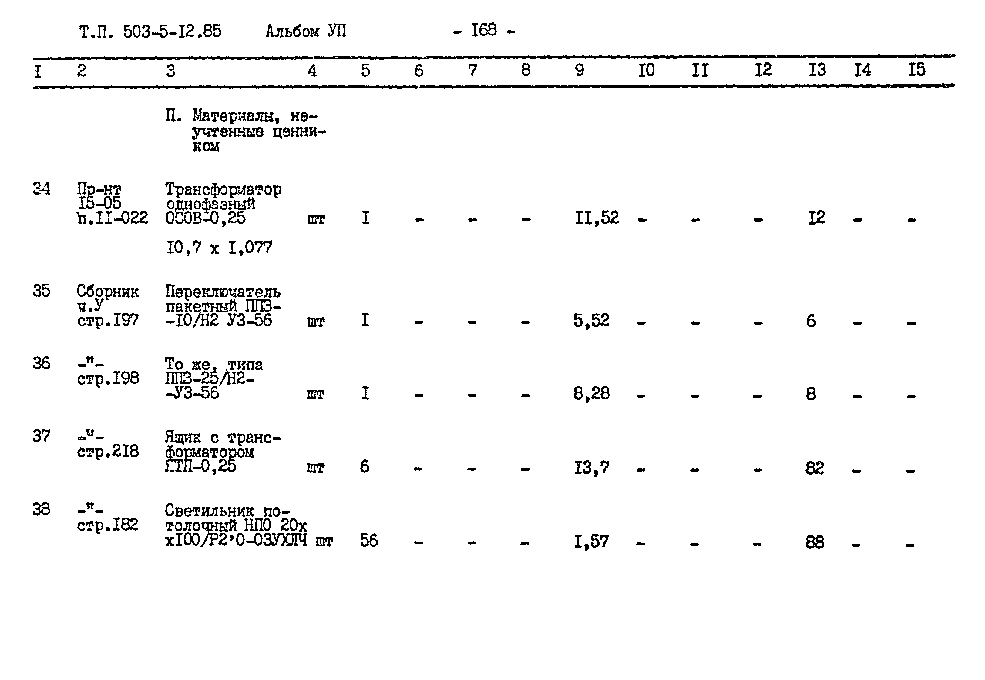 Типовой проект 503-5-12.85