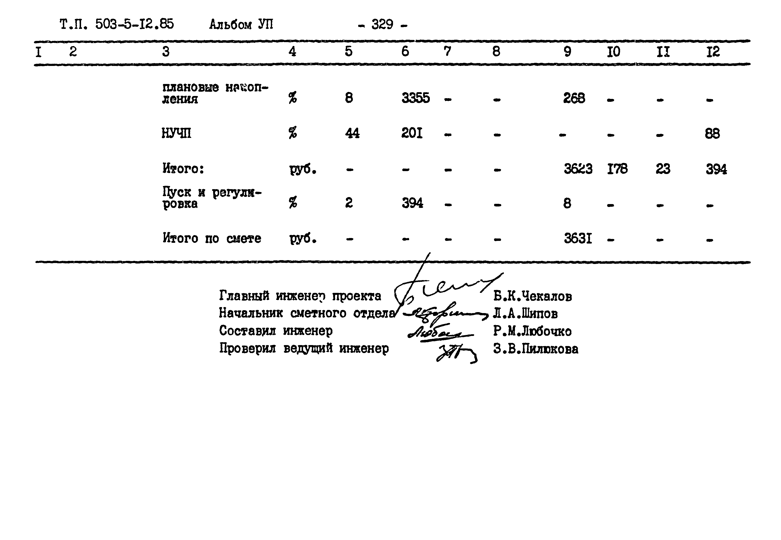 Типовой проект 503-5-12.85