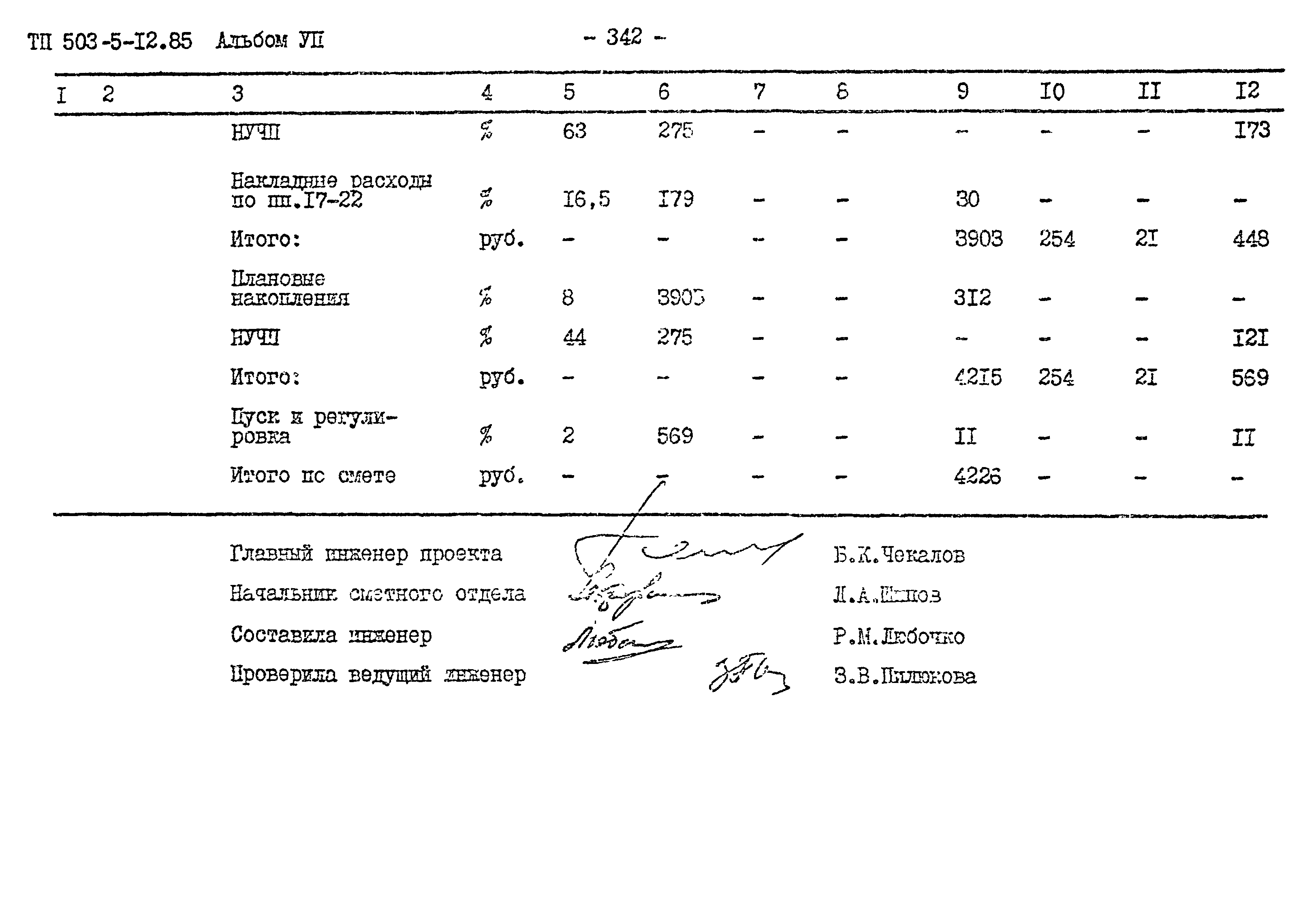 Типовой проект 503-5-12.85