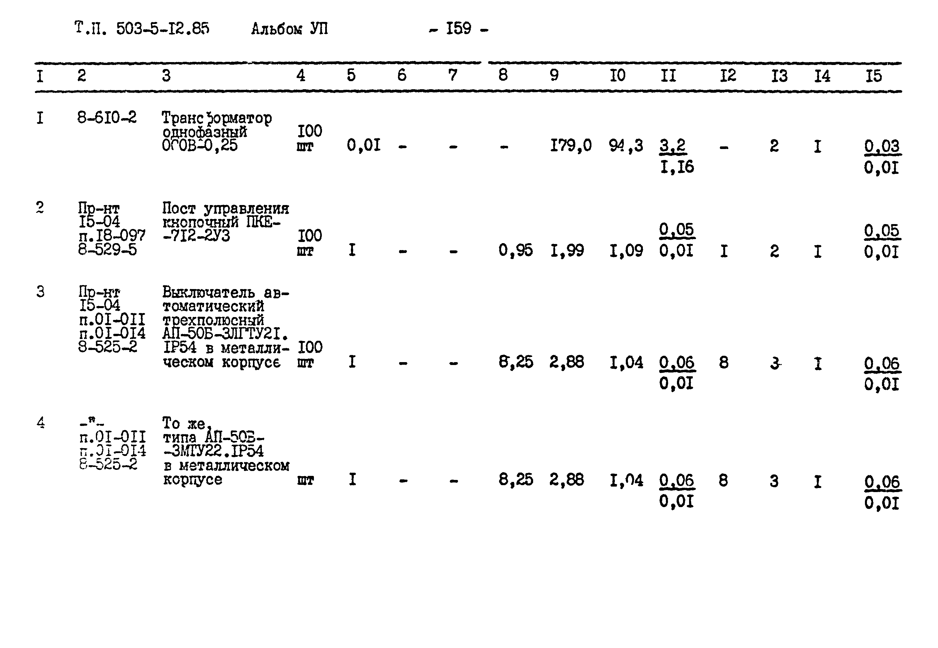 Типовой проект 503-5-12.85