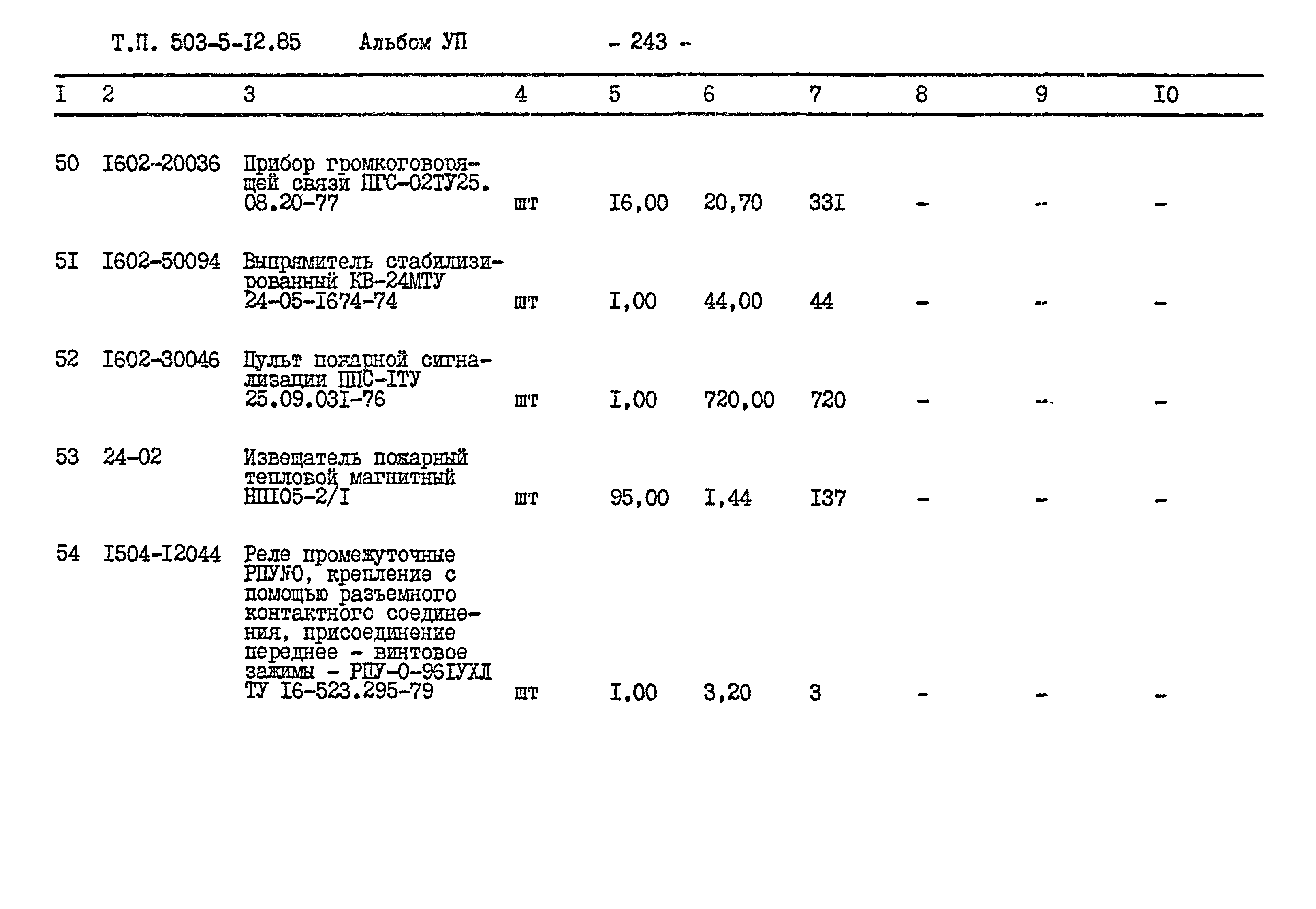 Типовой проект 503-5-12.85