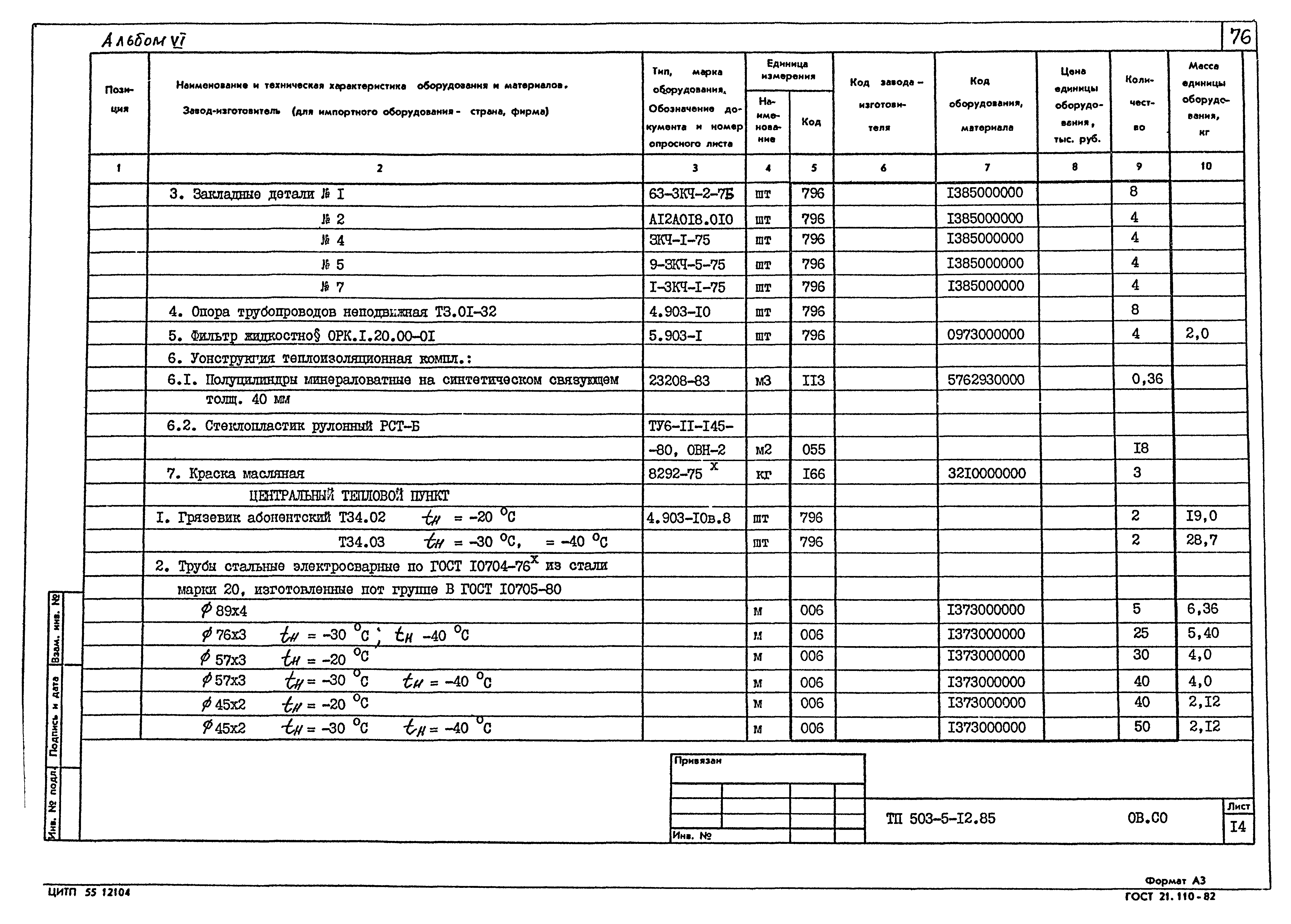 Типовой проект 503-5-12.85