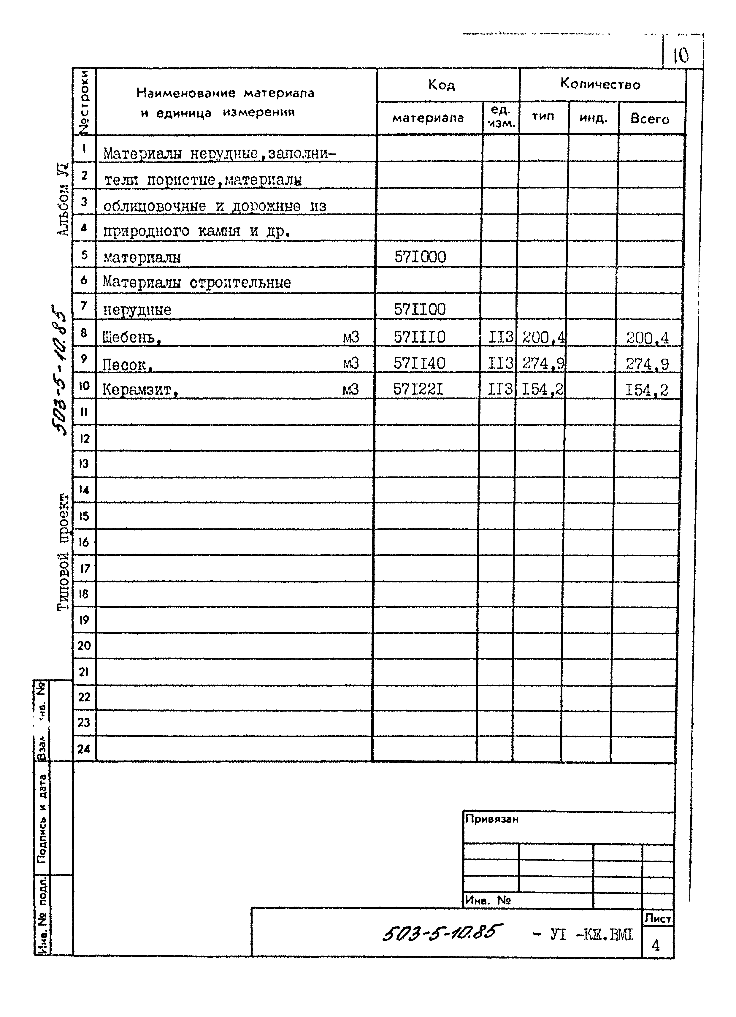 Типовой проект 503-5-10.85