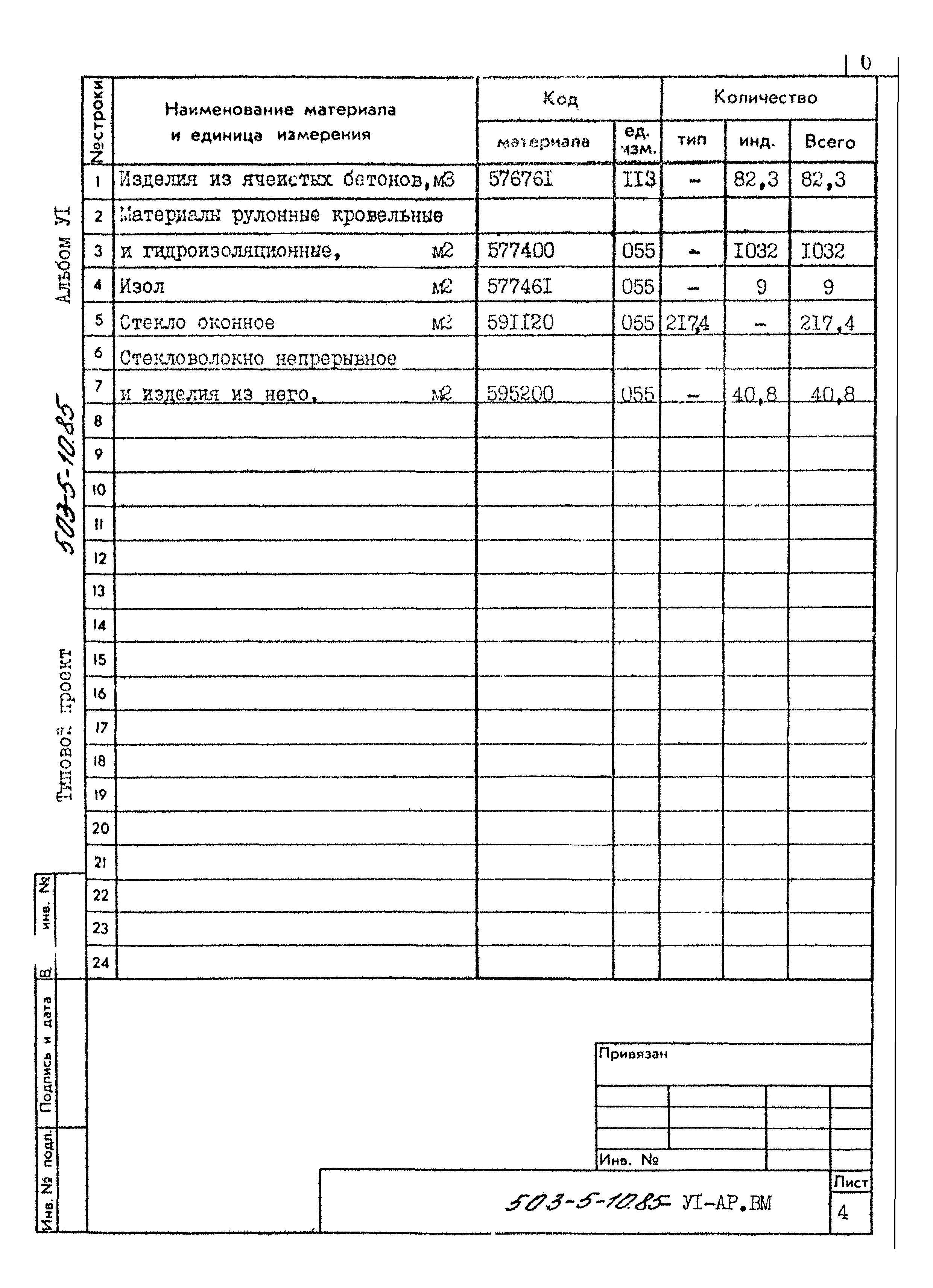 Типовой проект 503-5-10.85