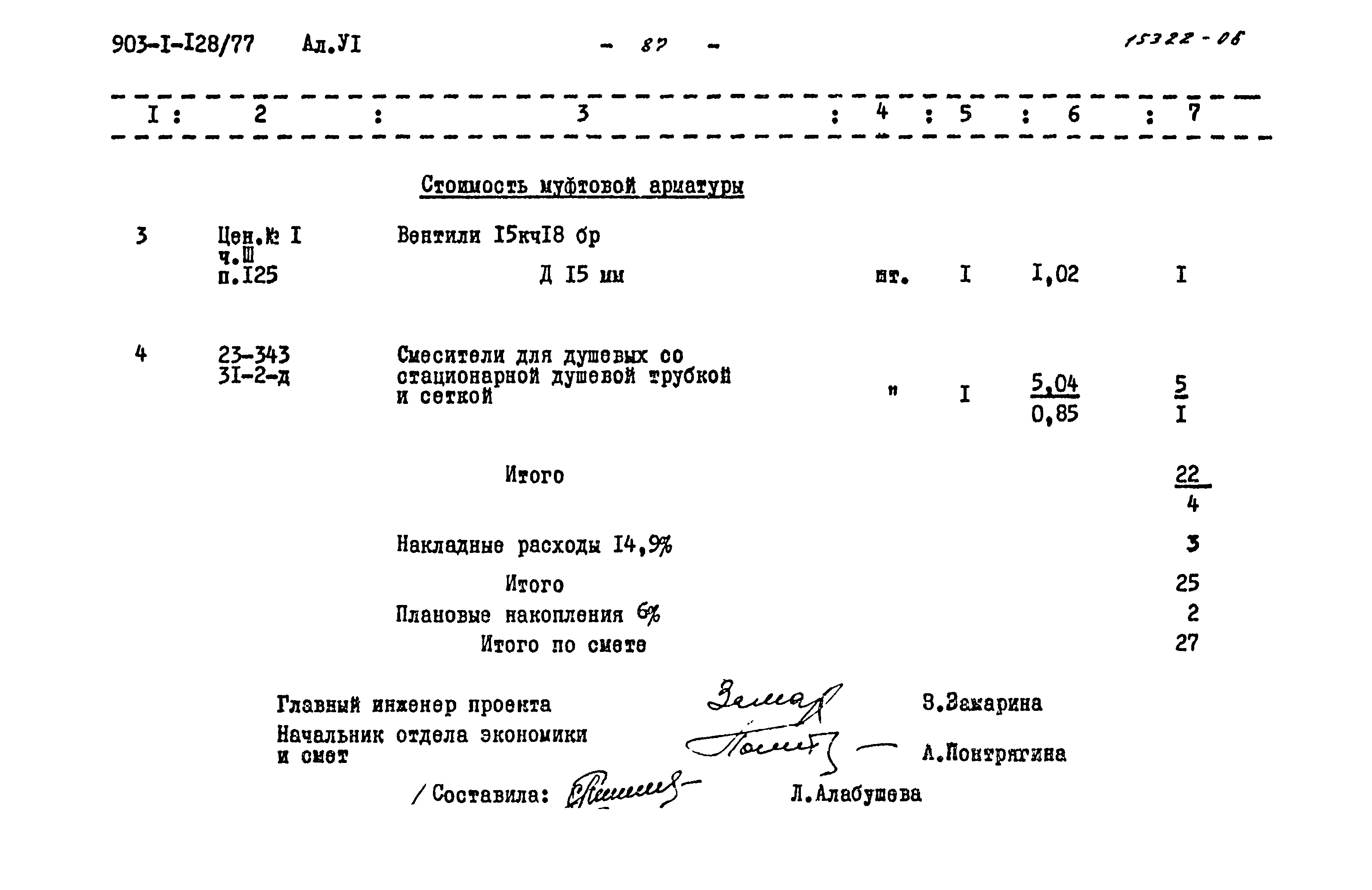 Типовой проект 903-1-128/77