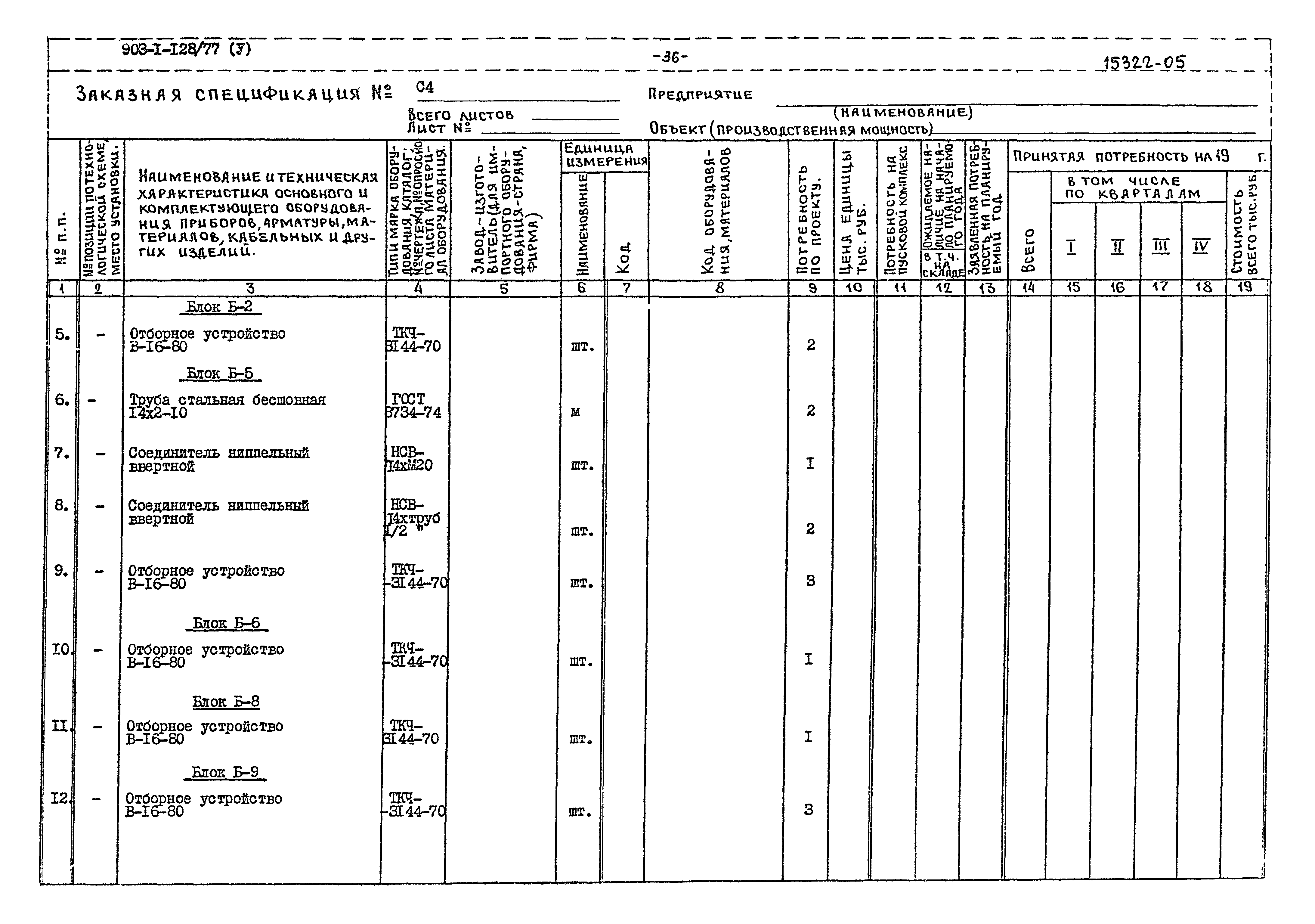 Типовой проект 903-1-128/77