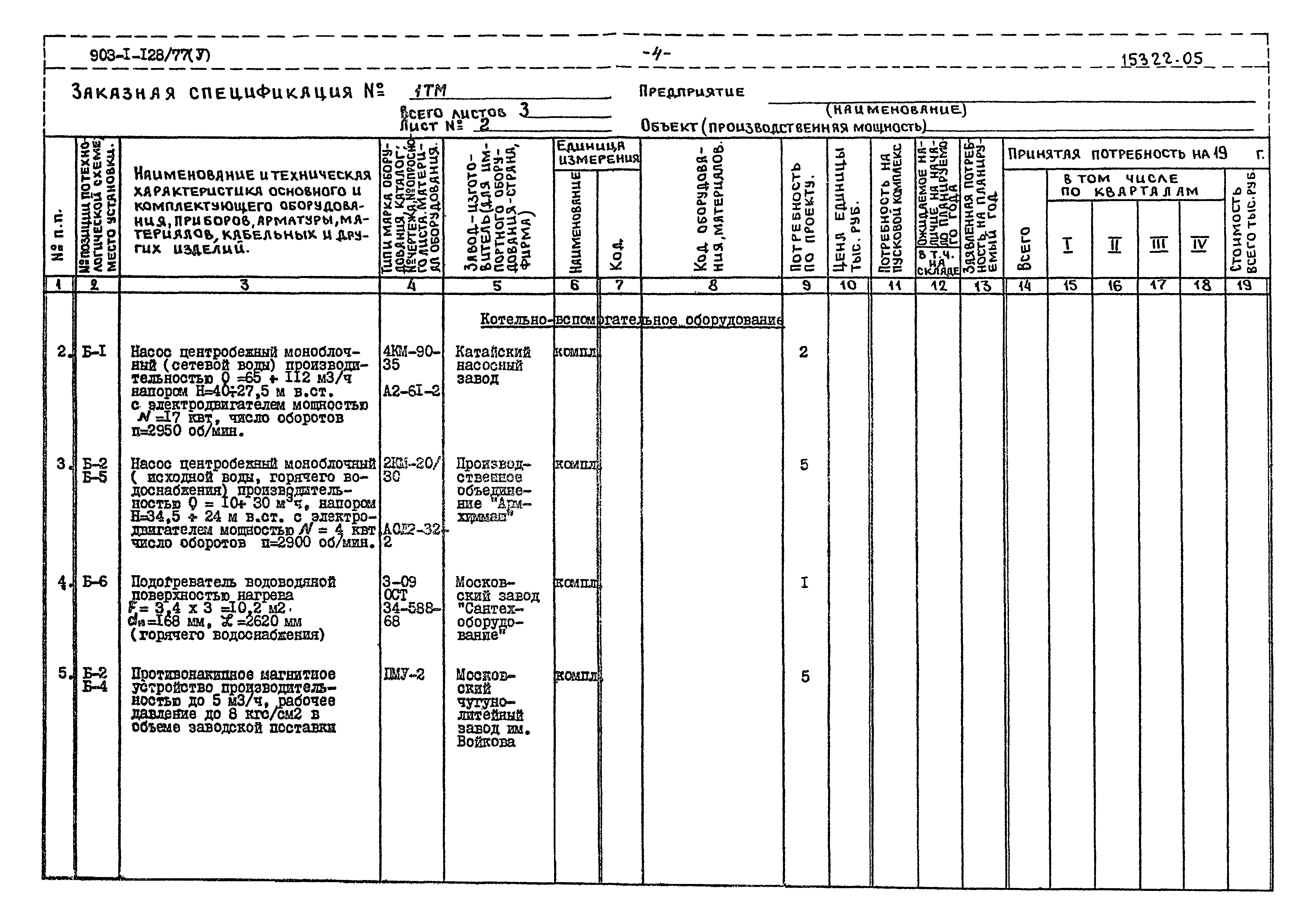 Типовой проект 903-1-128/77