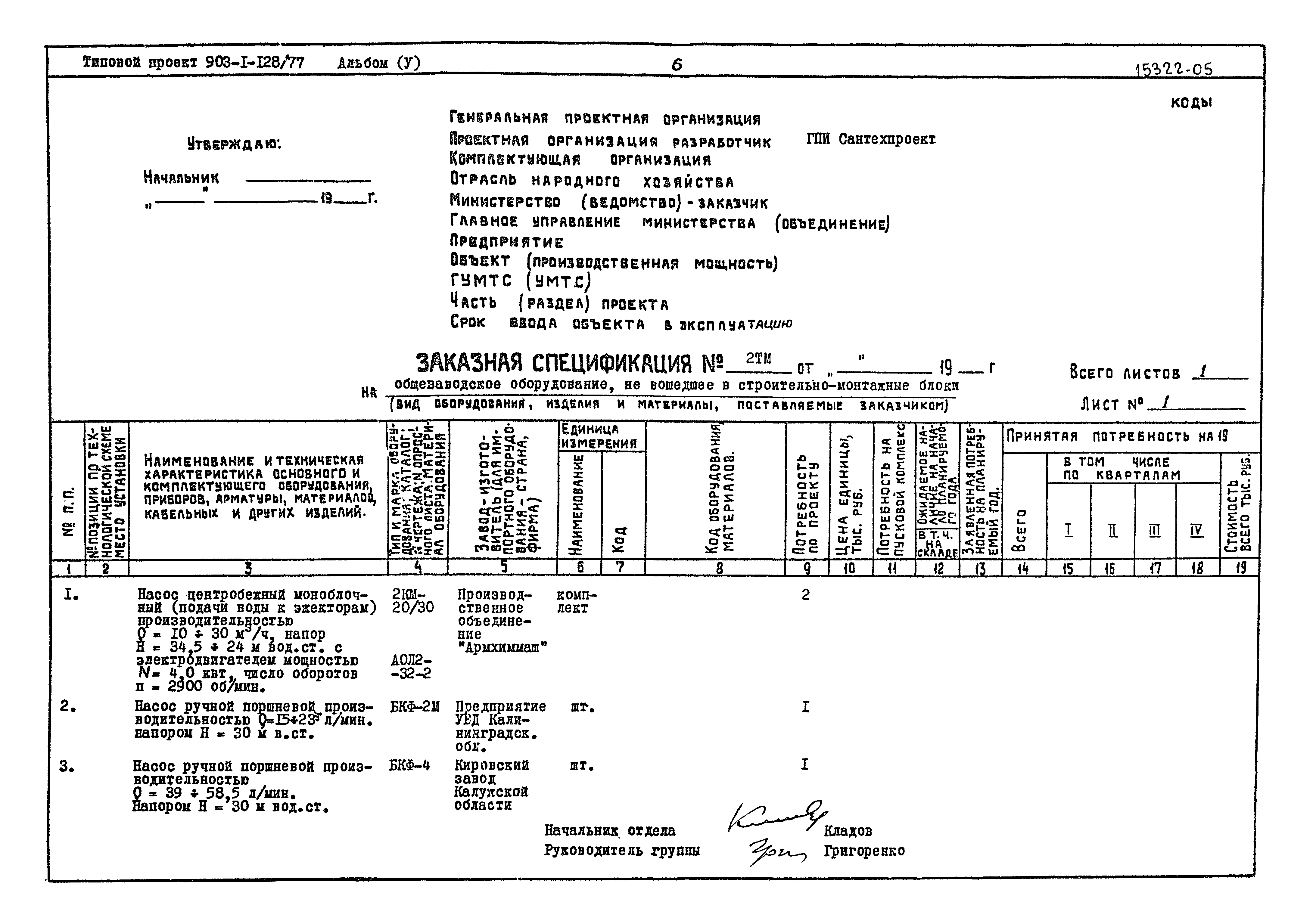 Типовой проект 903-1-128/77