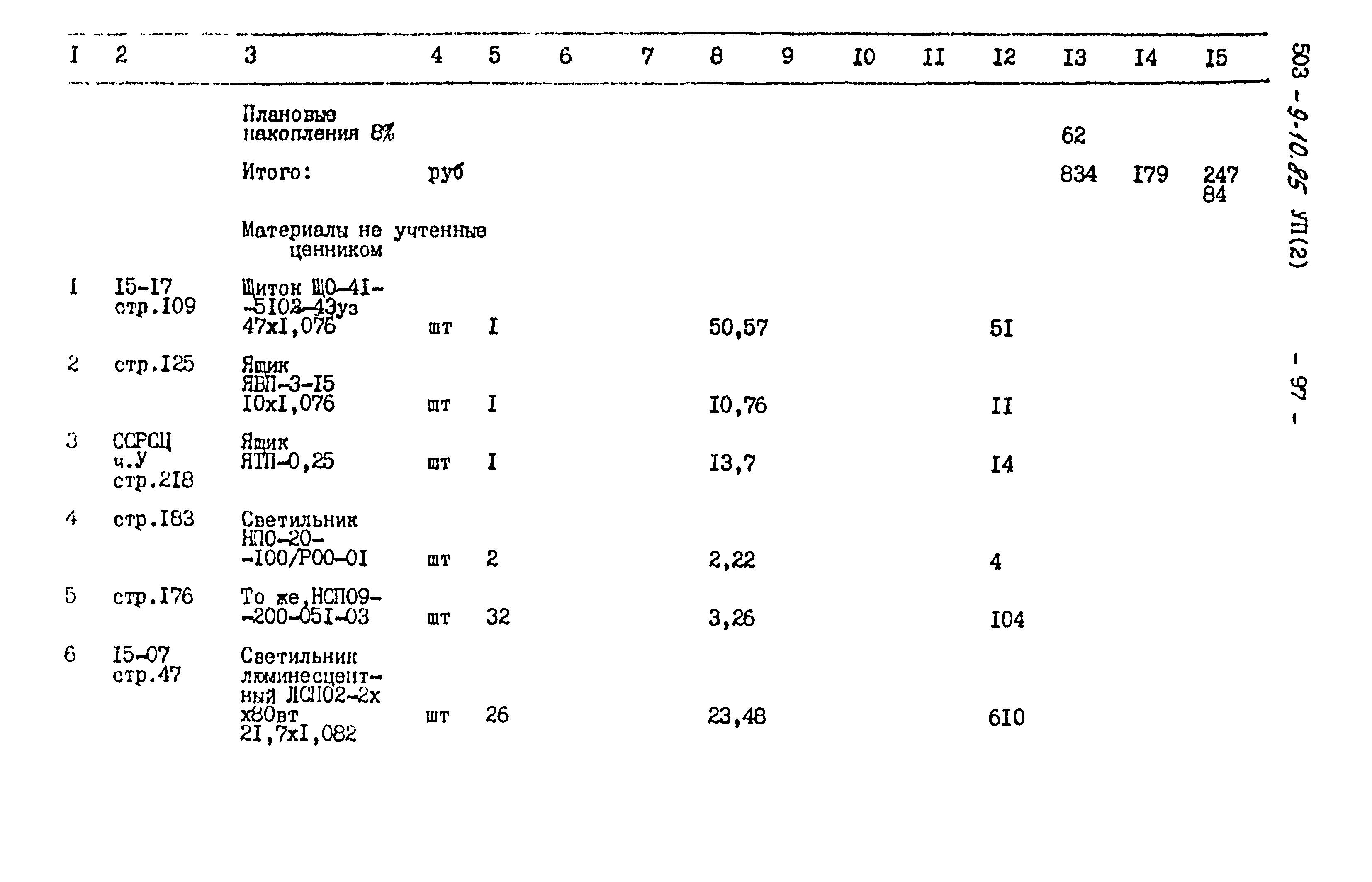 Типовой проект 503-9-10.85