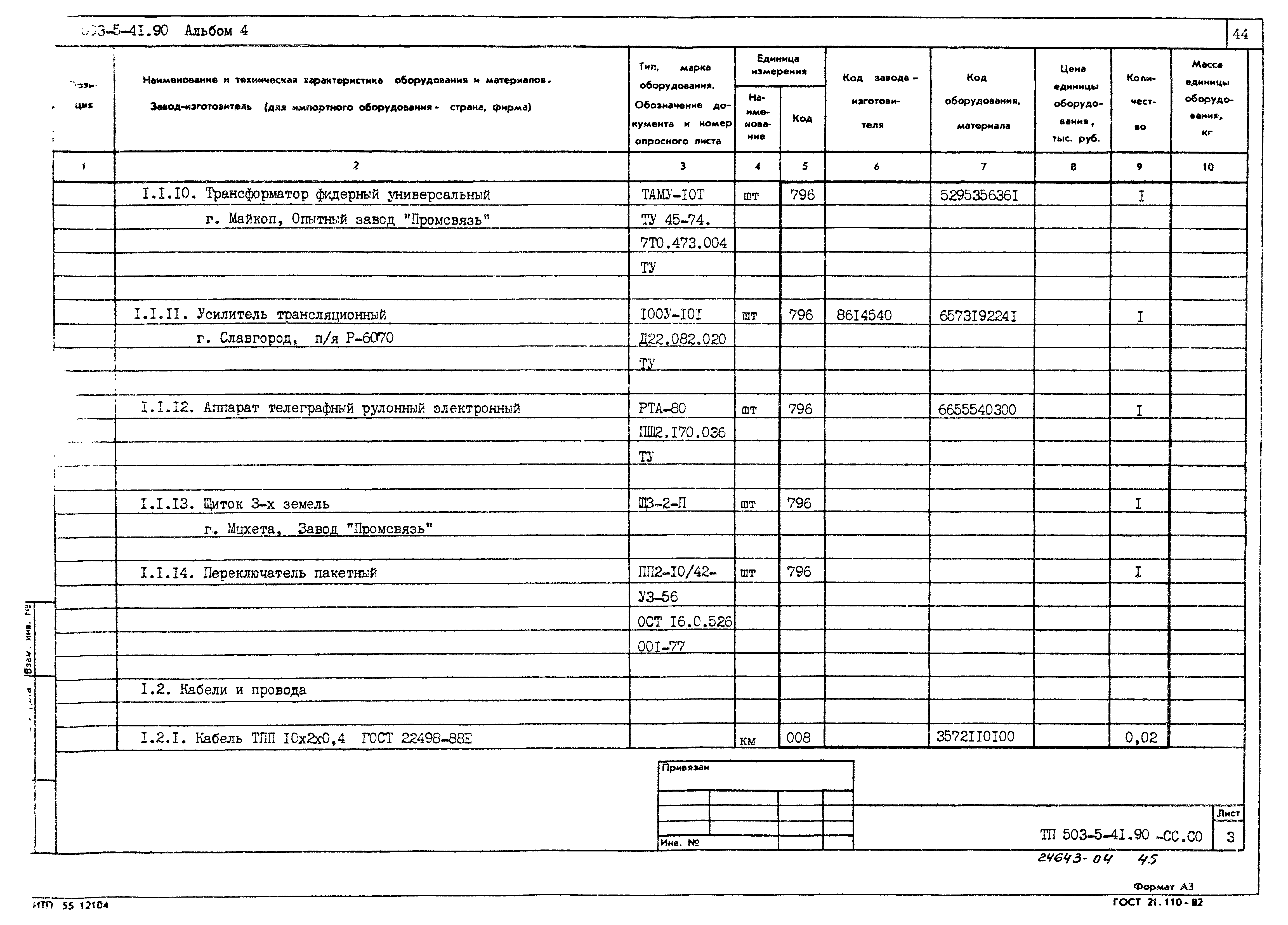 Типовой проект 503-5-41.90