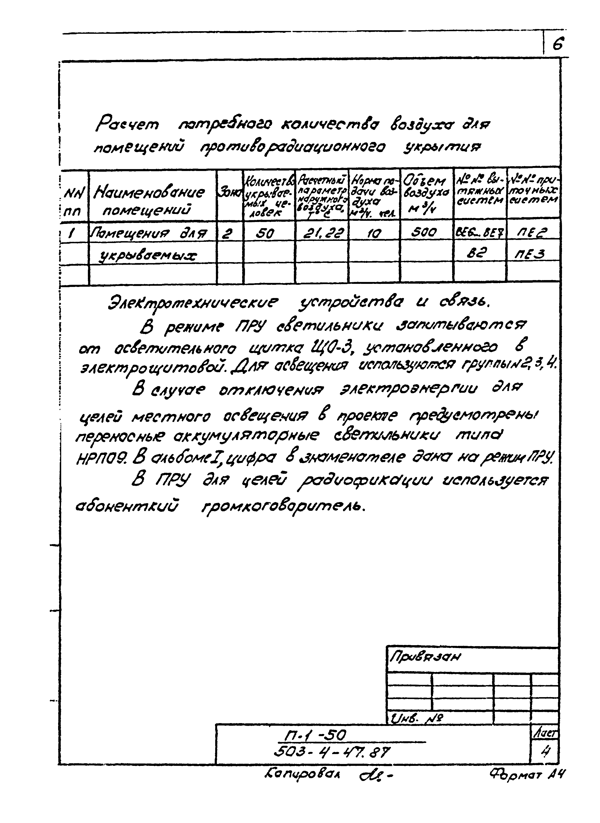 Типовой проект 503-4-47.87