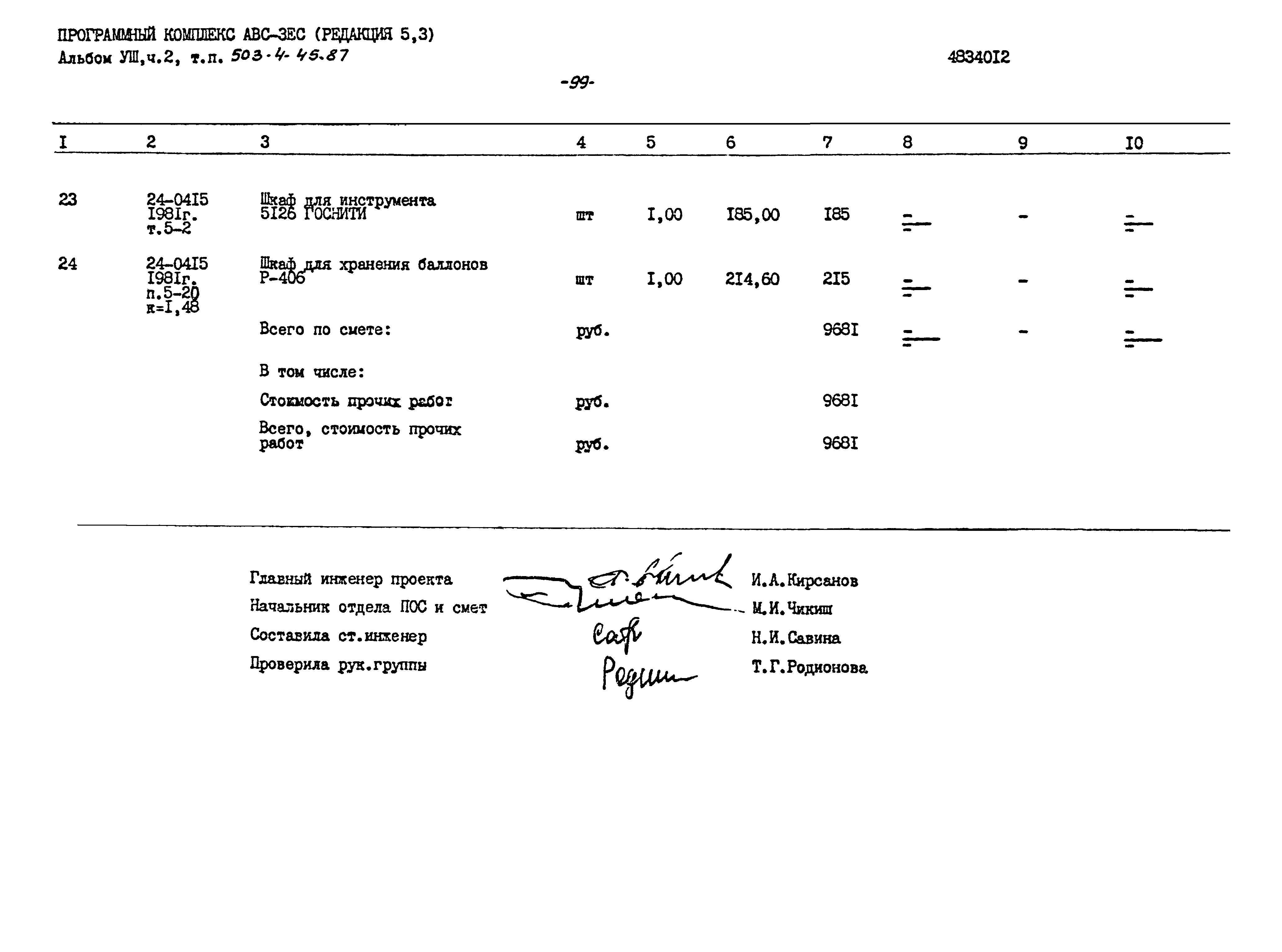 Типовой проект 503-4-45.87