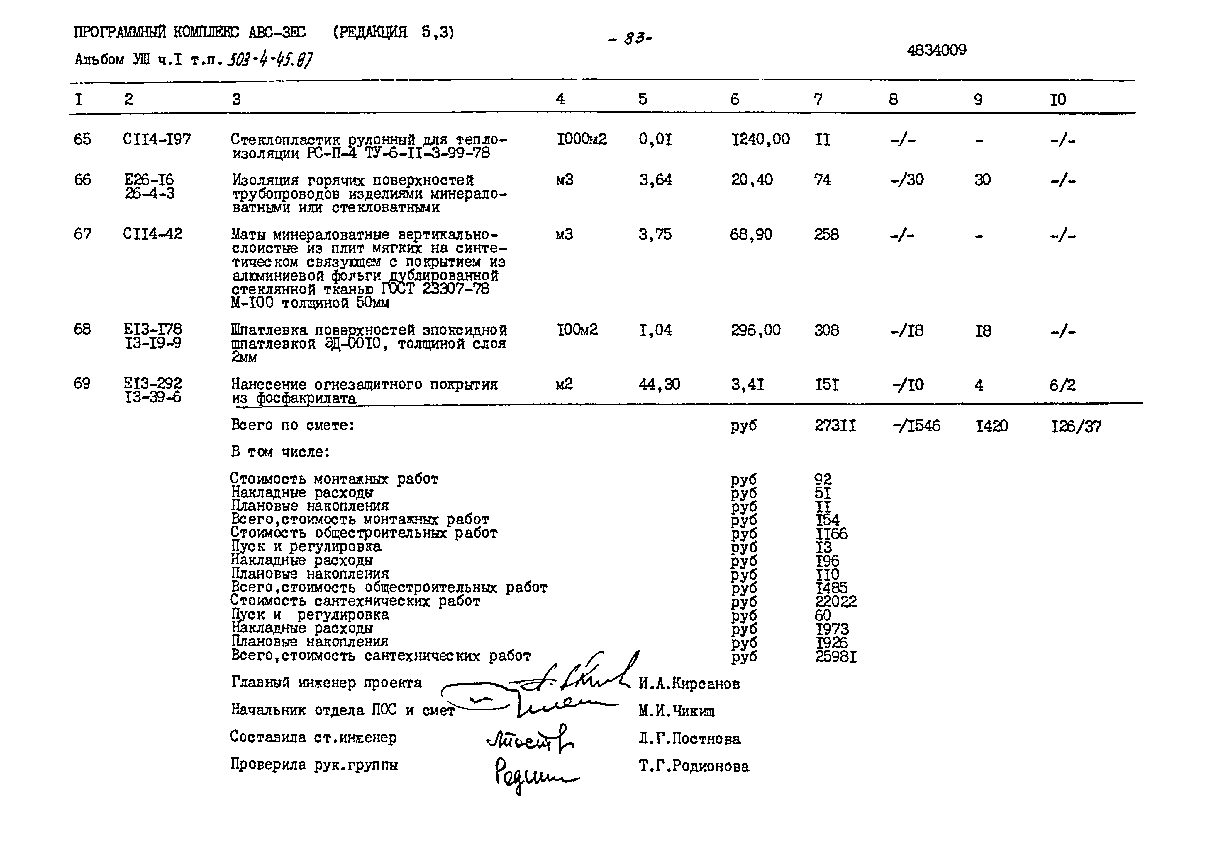 Типовой проект 503-4-45.87