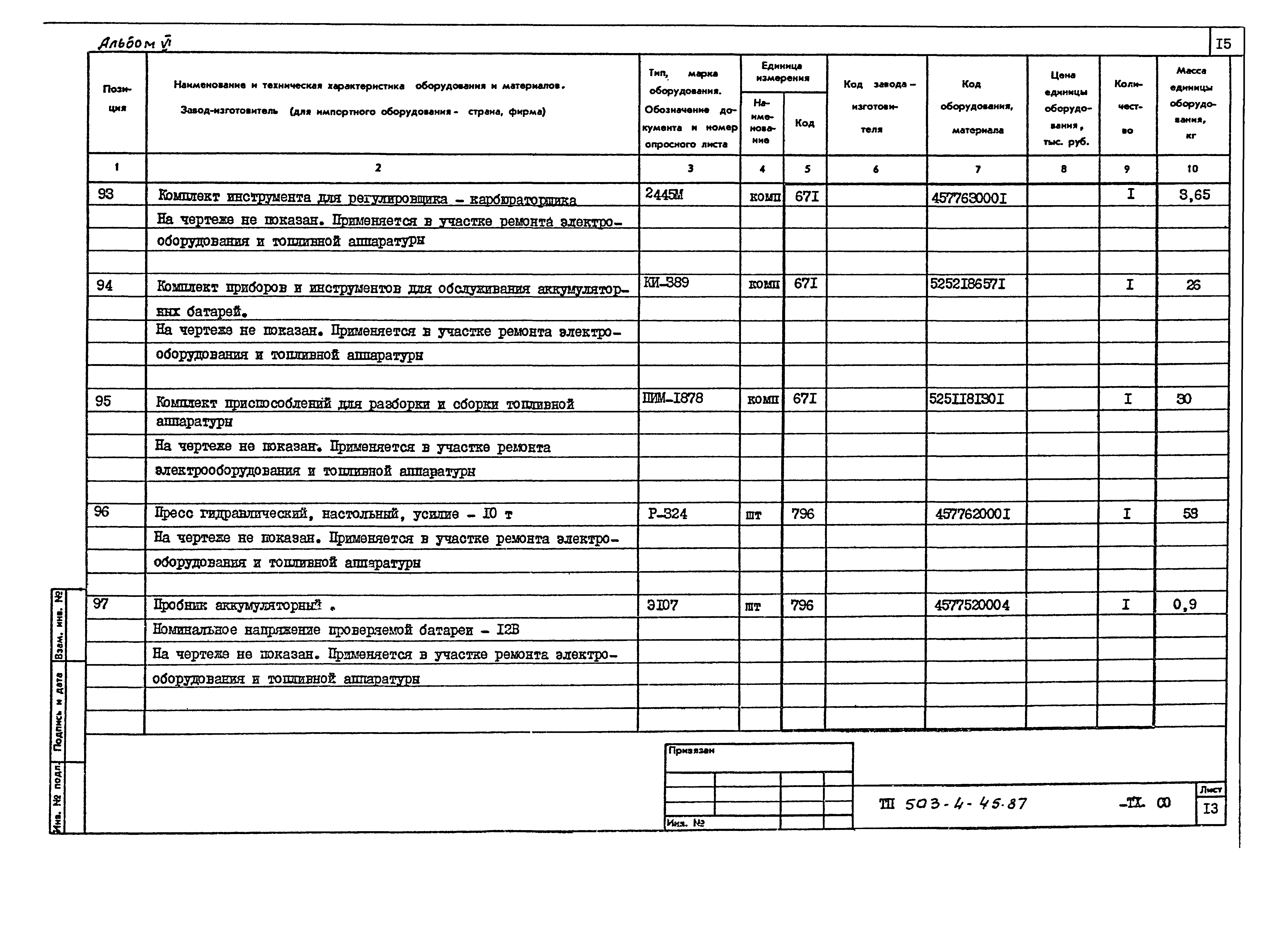 Типовой проект 503-4-45.87