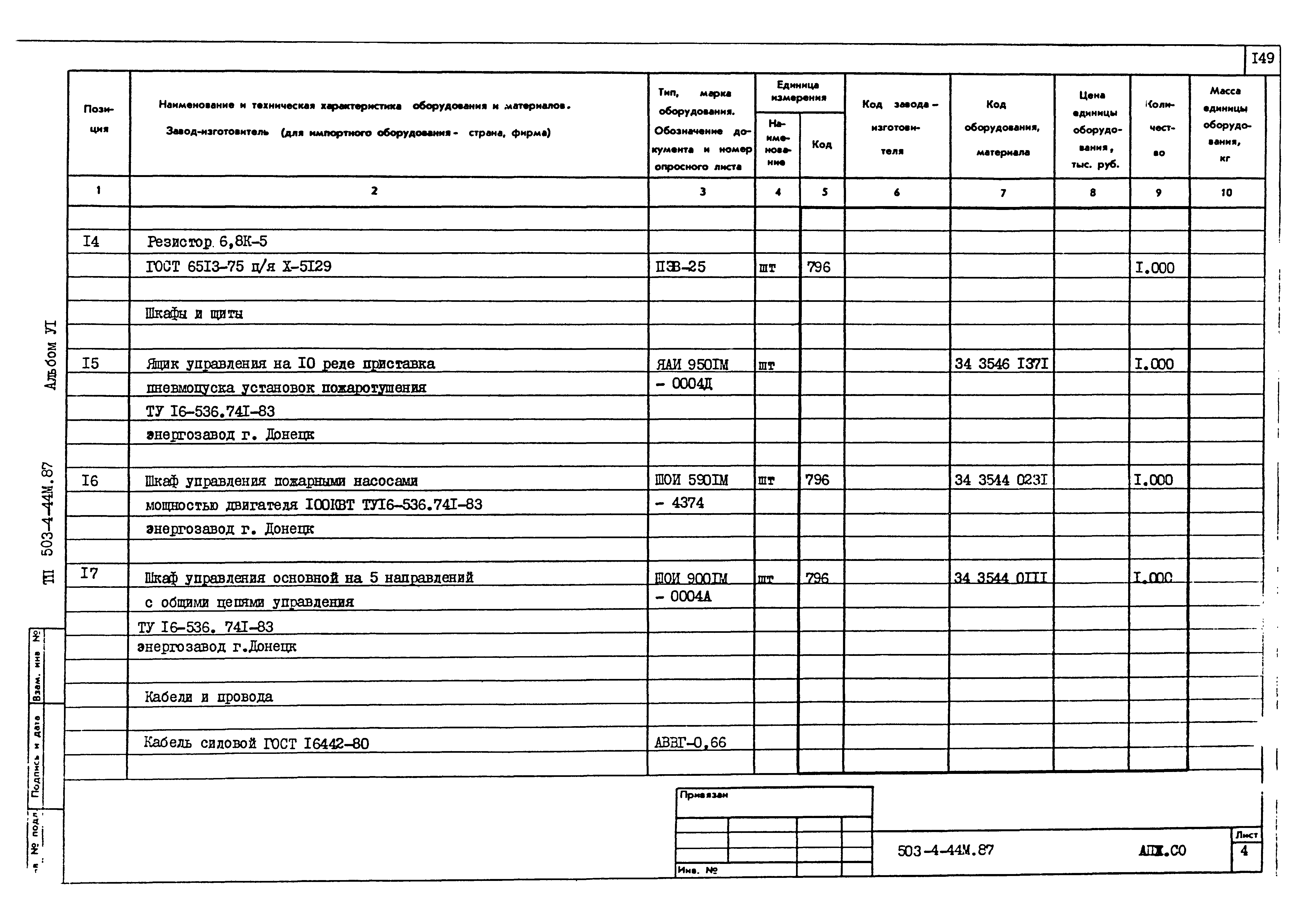 Типовой проект 503-4-44м.87