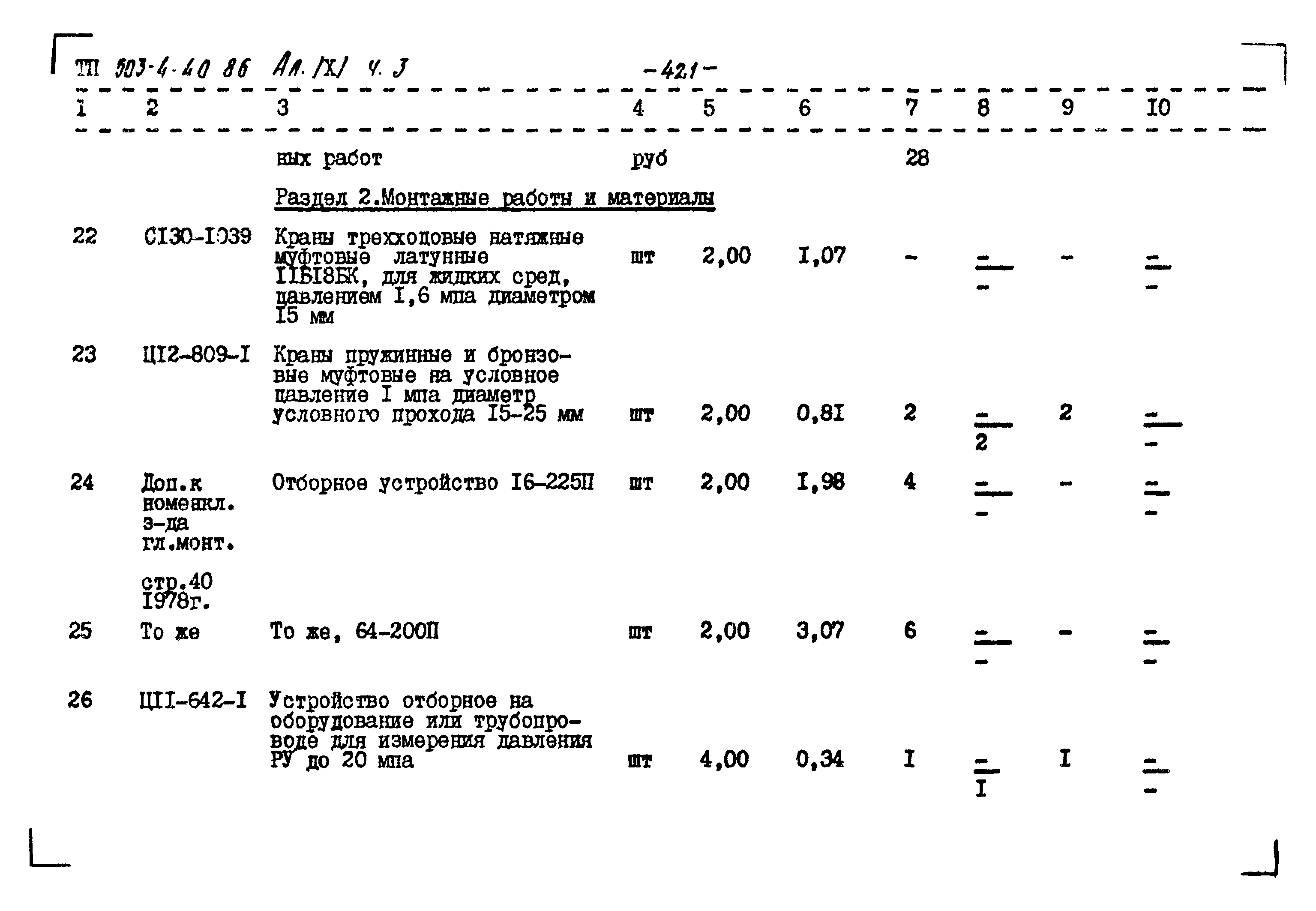 Типовой проект 503-4-40.86