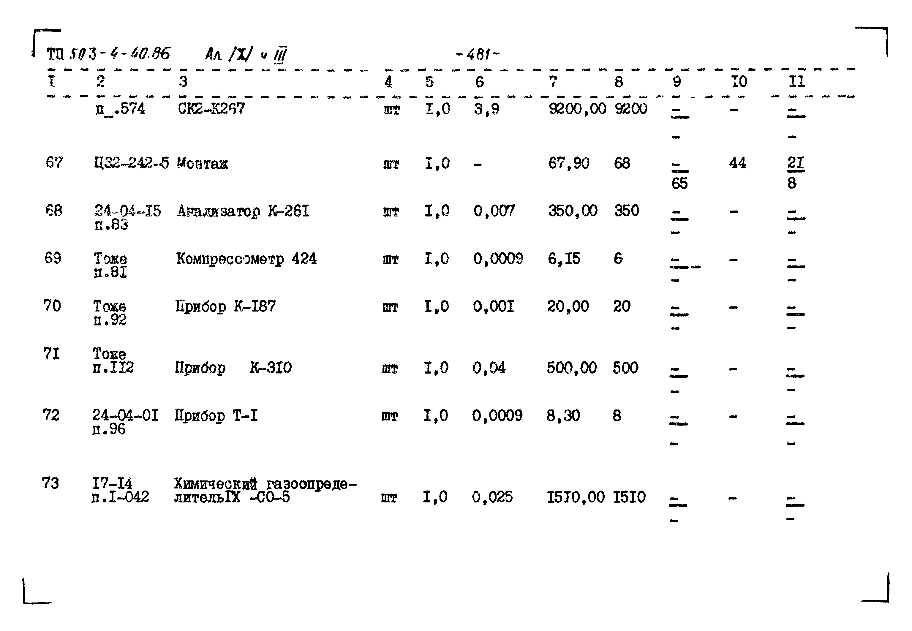 Типовой проект 503-4-40.86