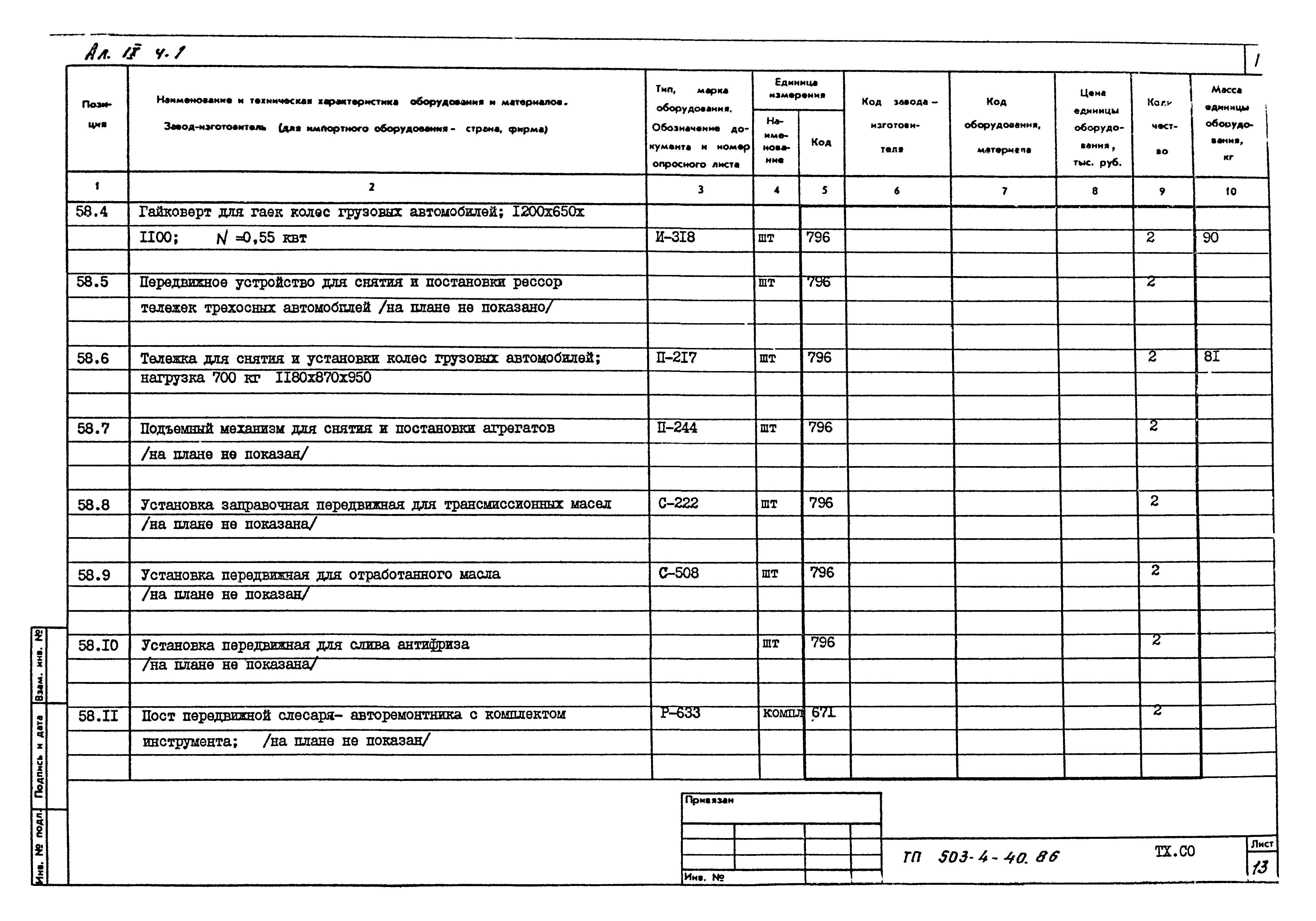 Типовой проект 503-4-40.86