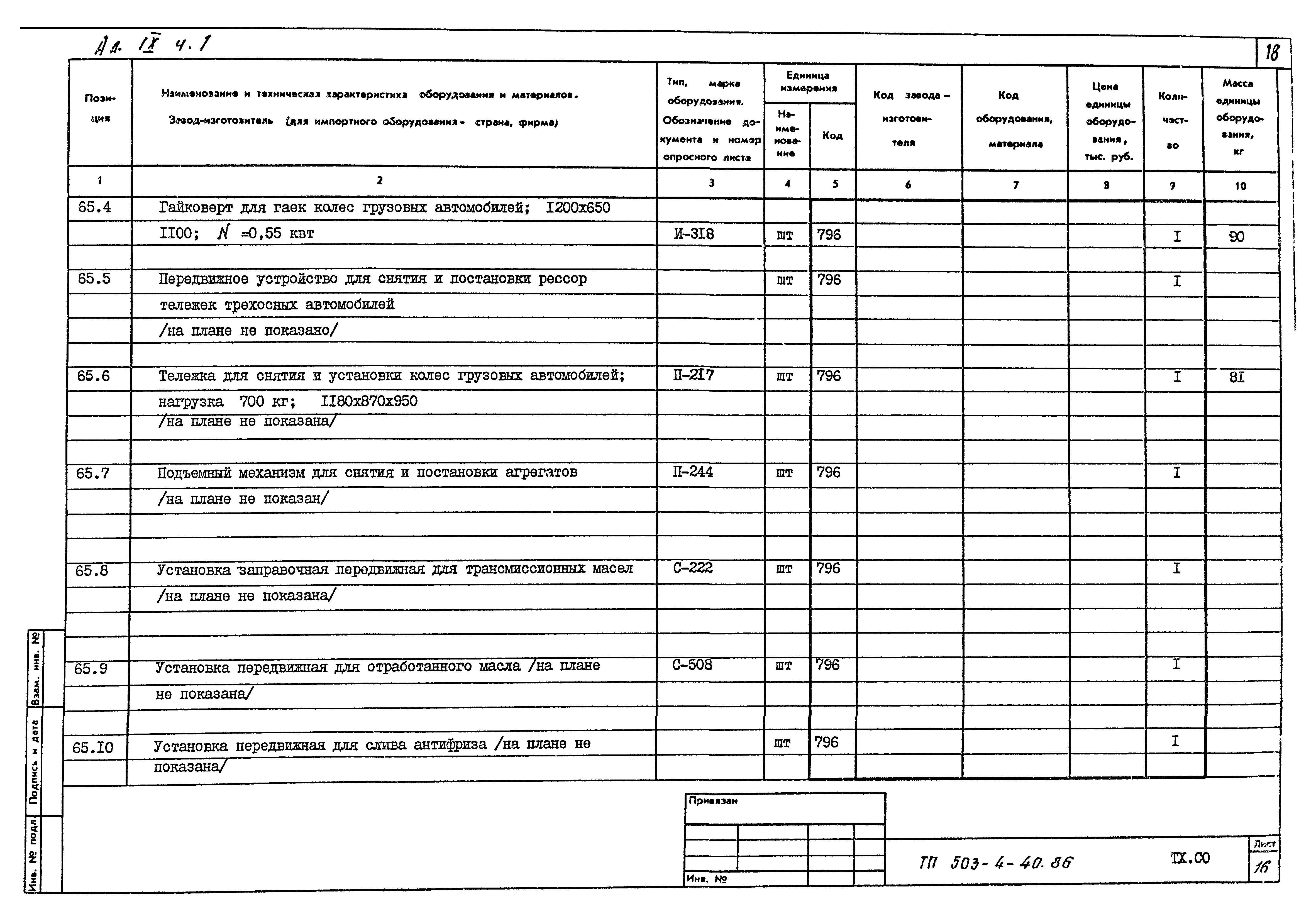 Типовой проект 503-4-40.86