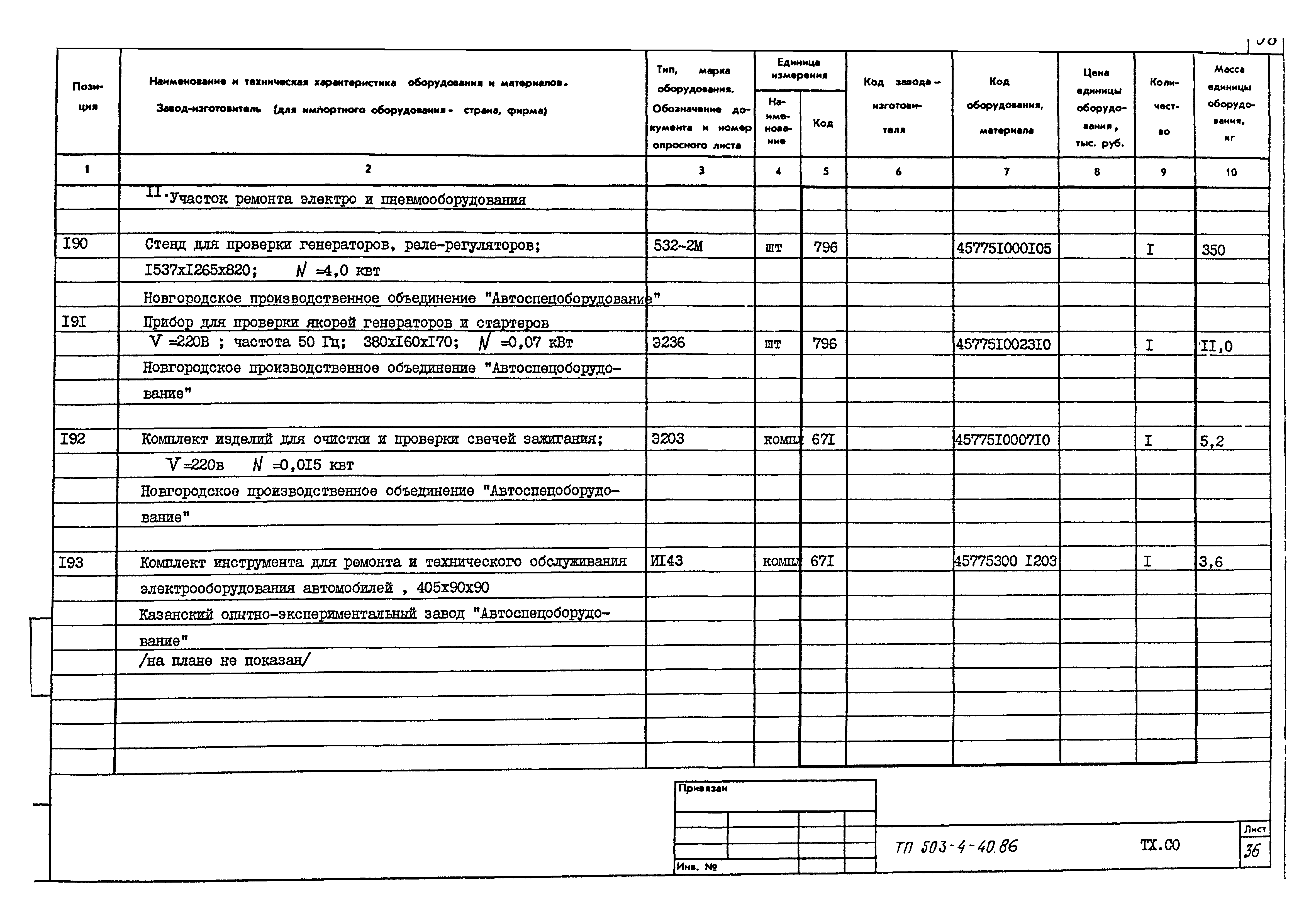 Типовой проект 503-4-40.86