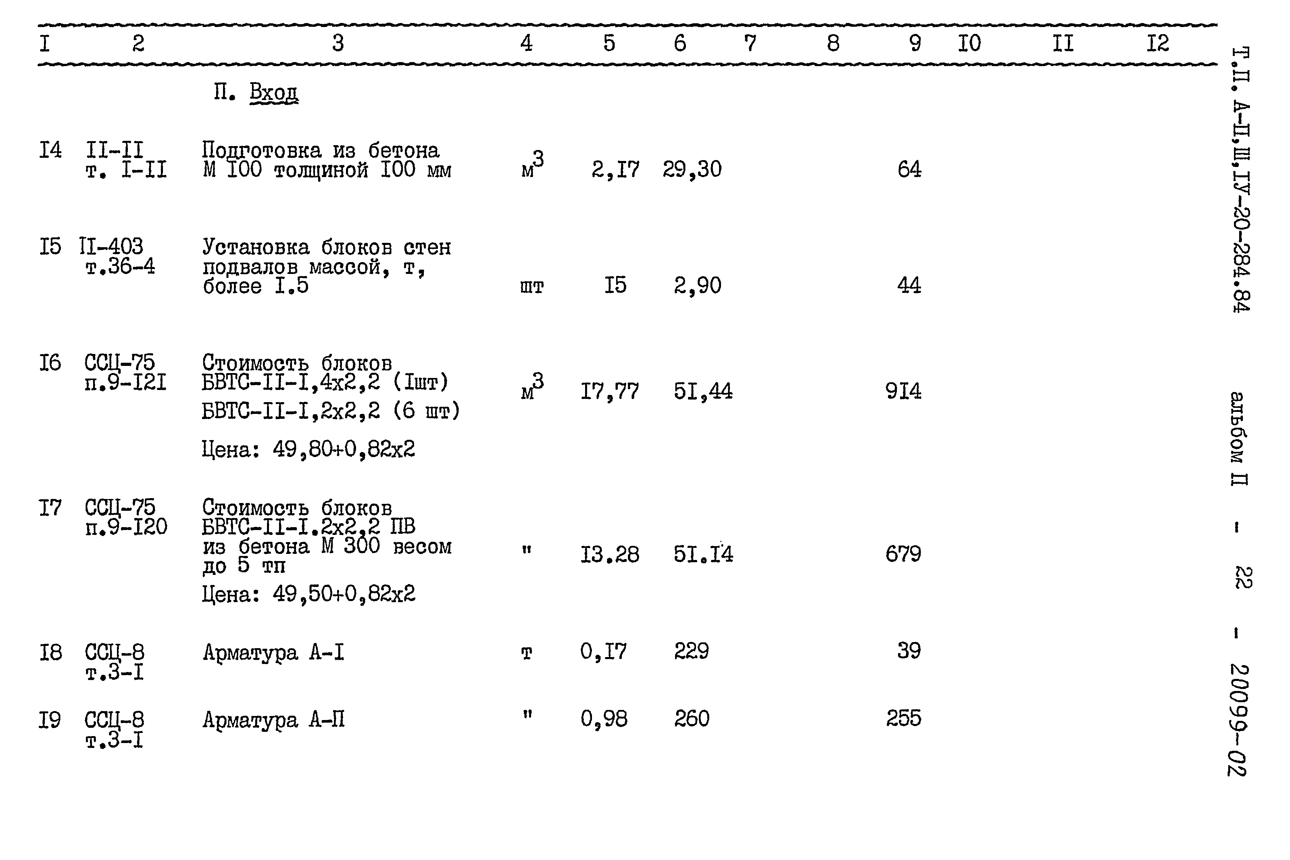 Типовой проект А-II,III,IV-20-284.84