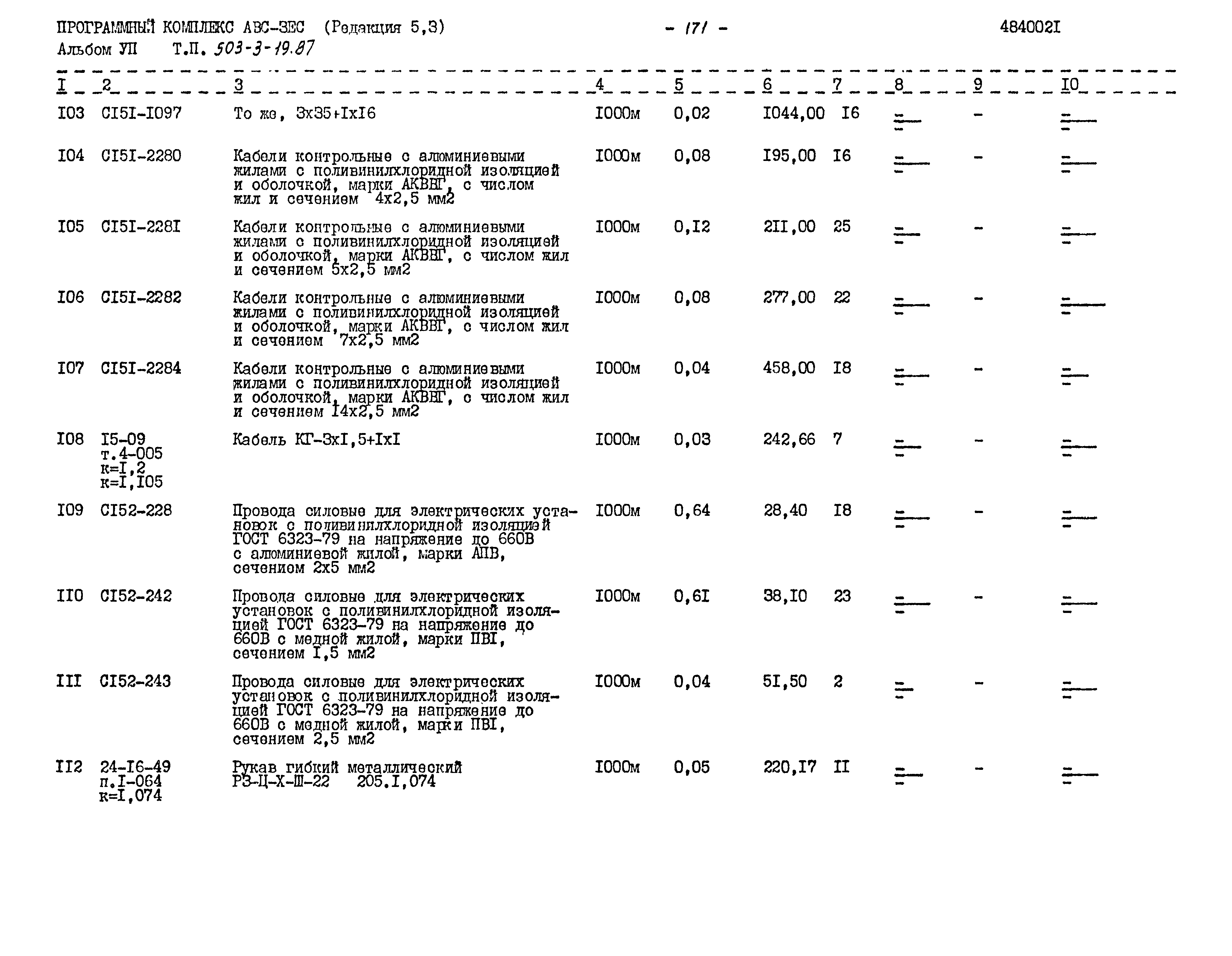 Типовой проект 503-3-19.87