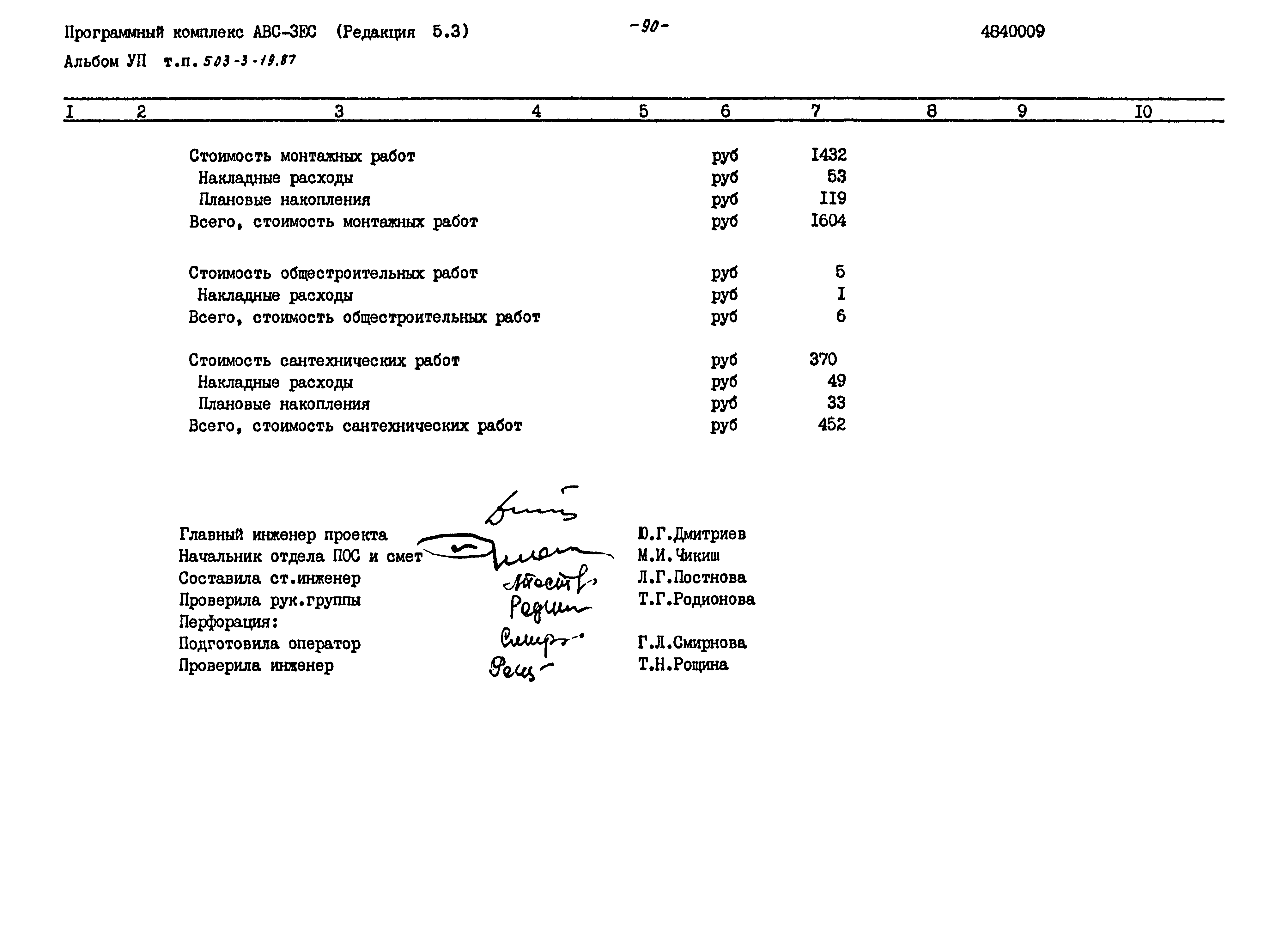 Типовой проект 503-3-19.87