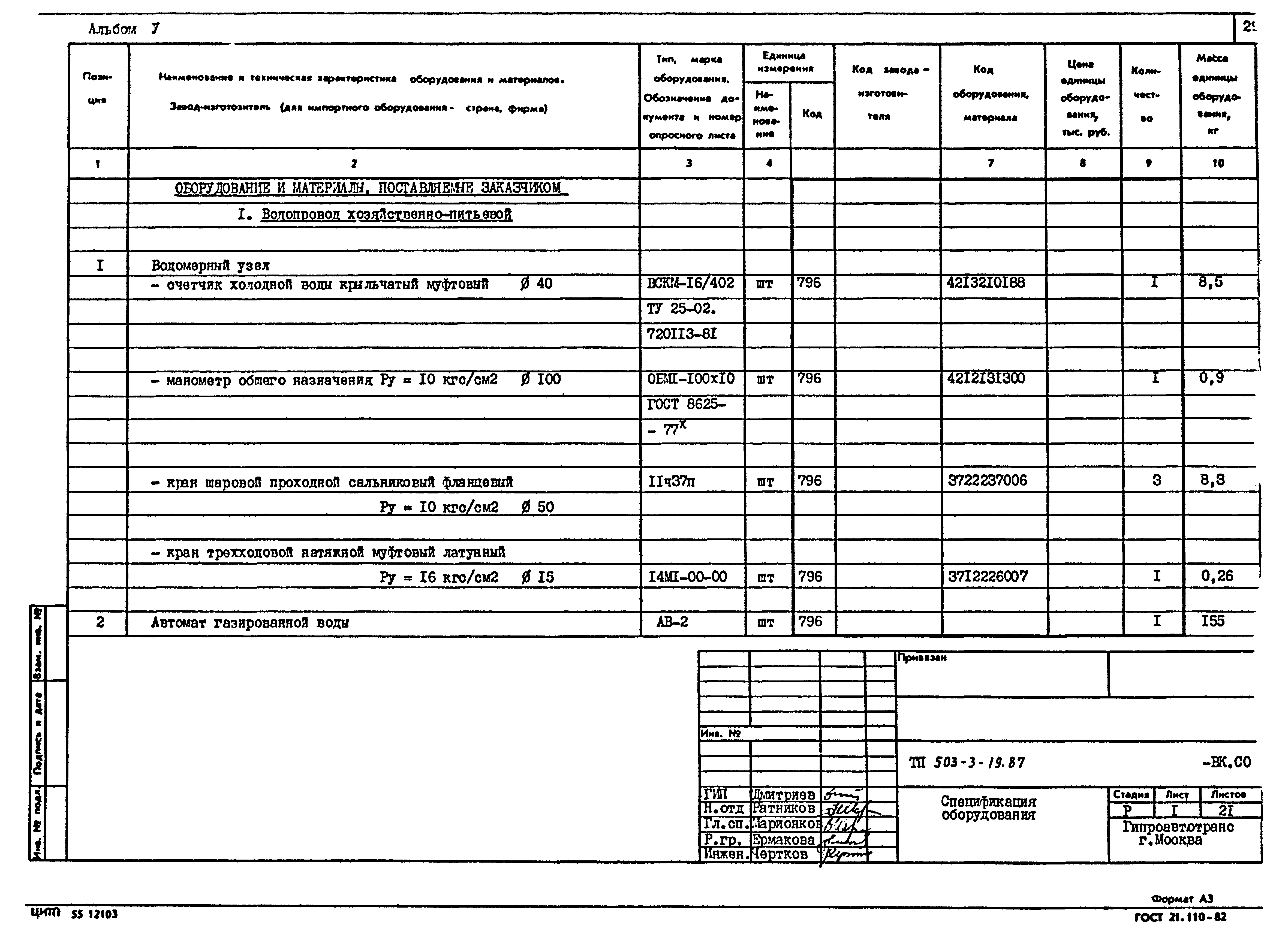 Типовой проект 503-3-19.87