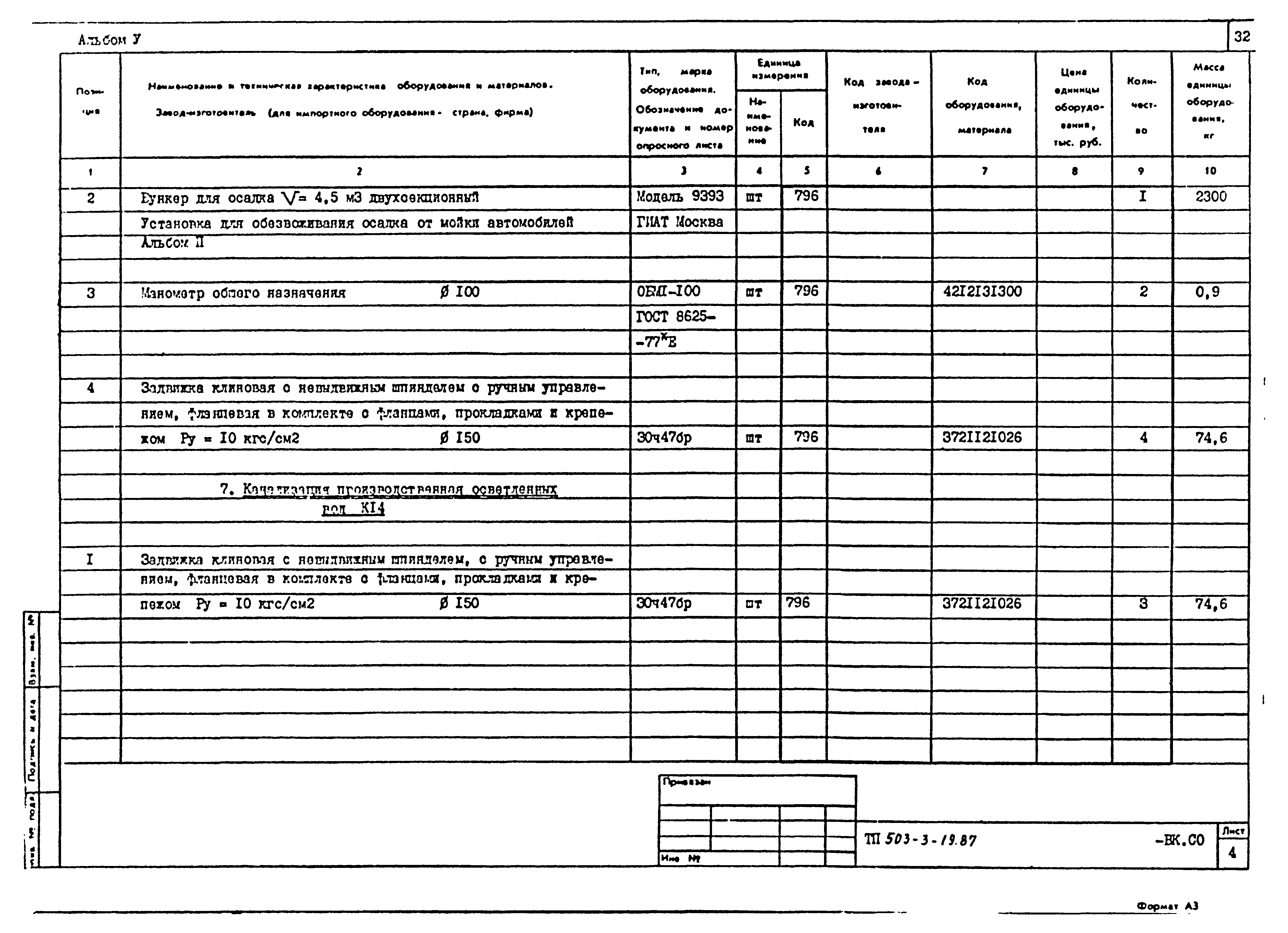 Типовой проект 503-3-19.87