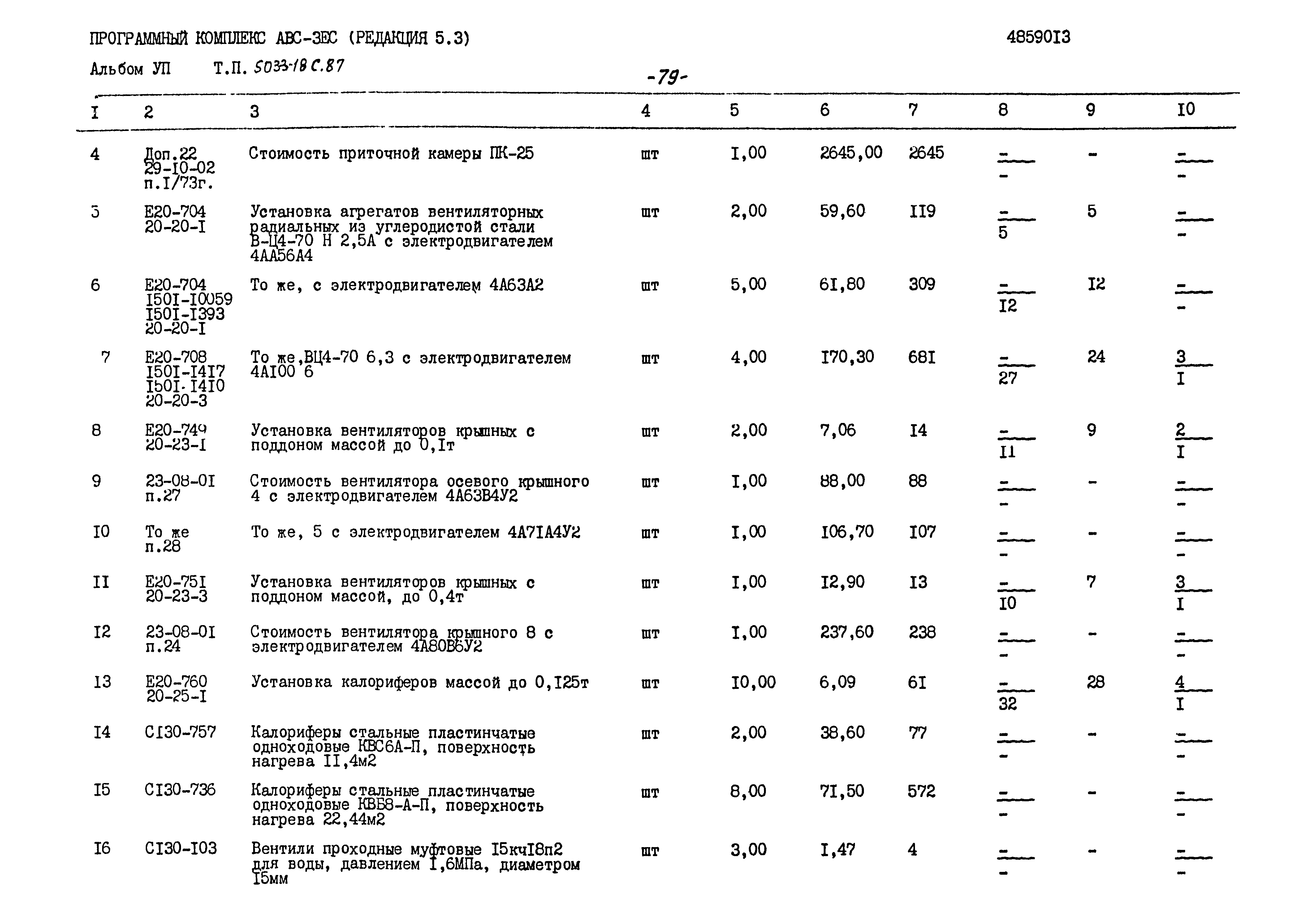 Типовой проект 503-3-18с.87