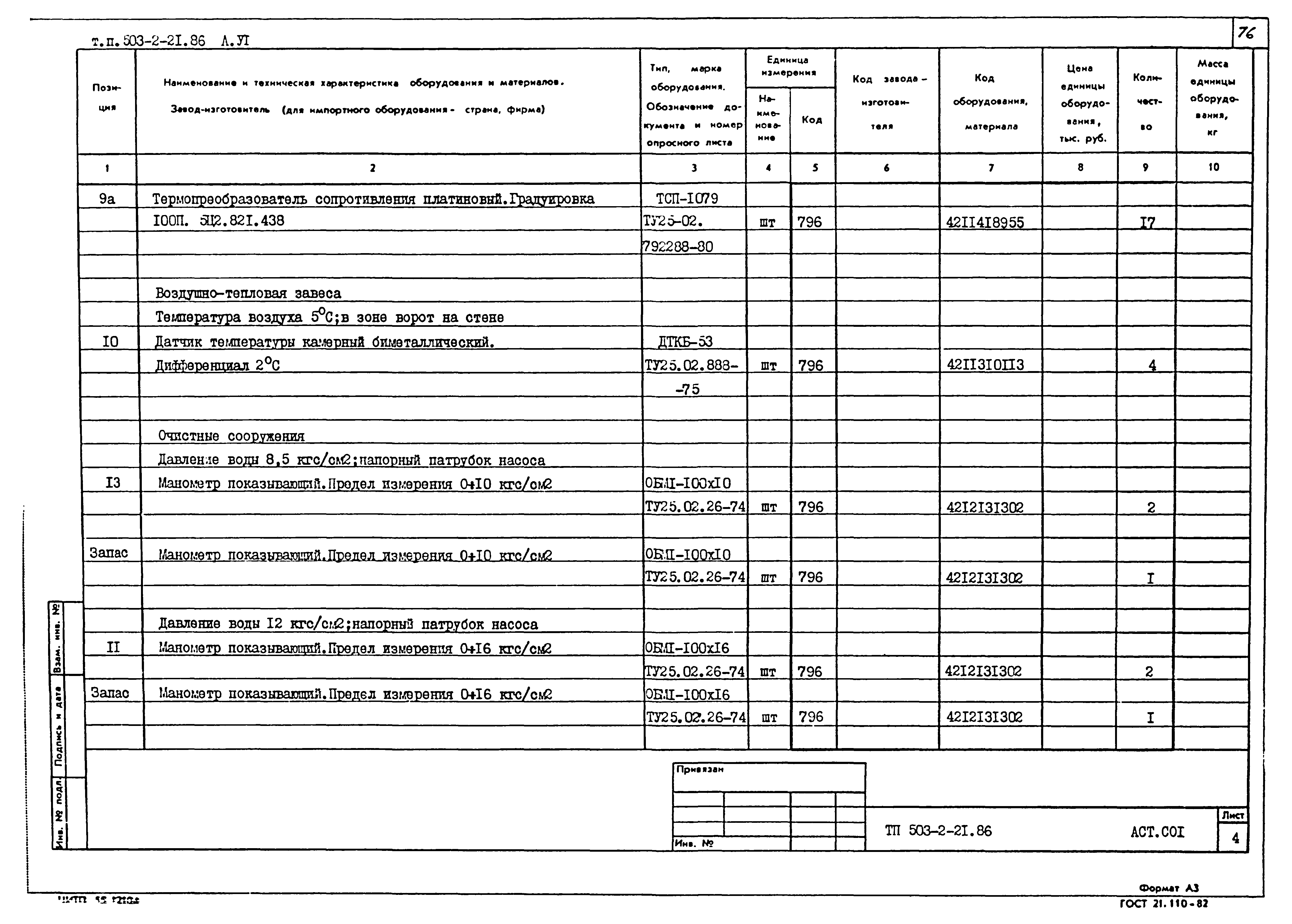 Типовой проект 503-2-21.86