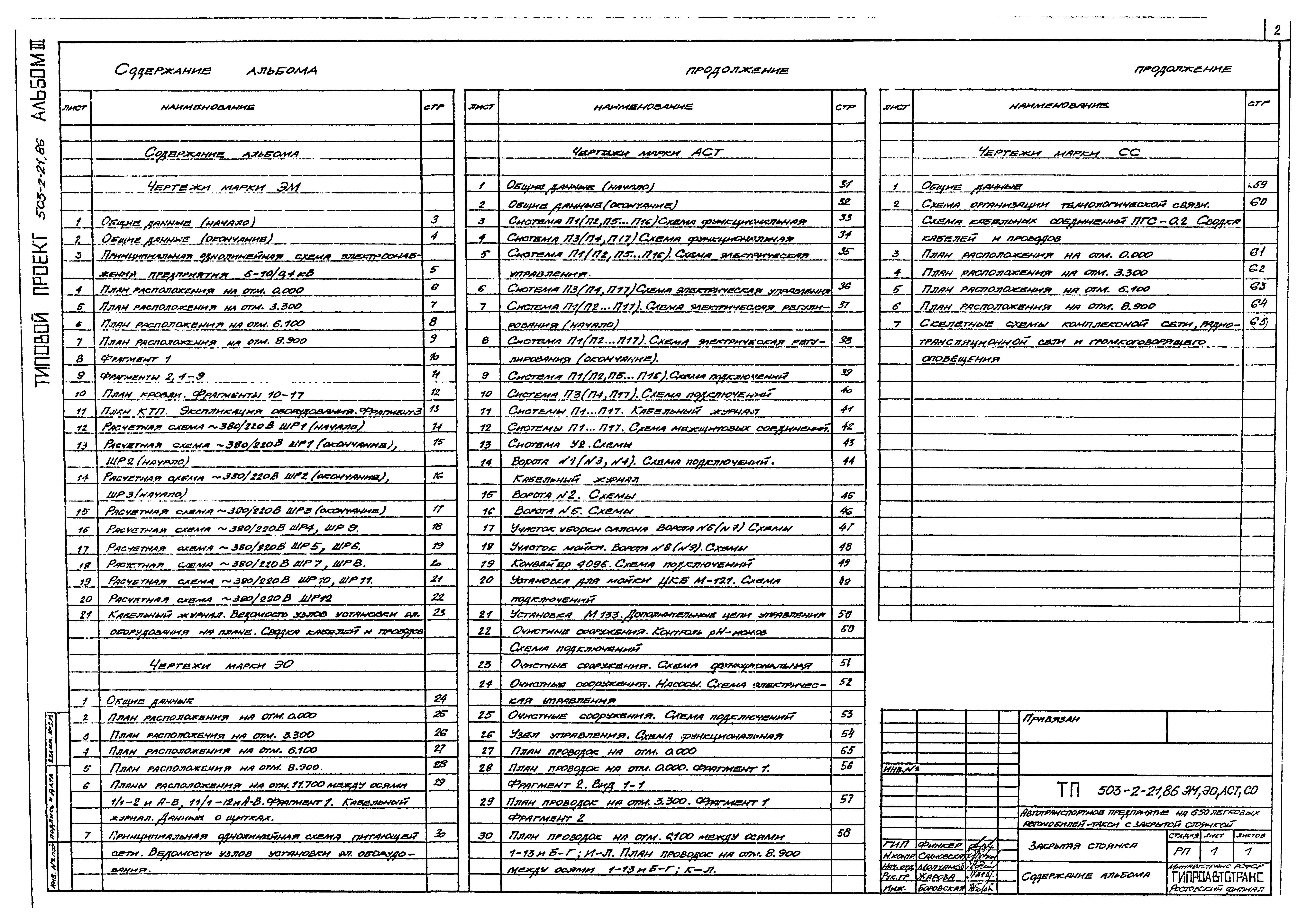 Типовой проект 503-2-21.86