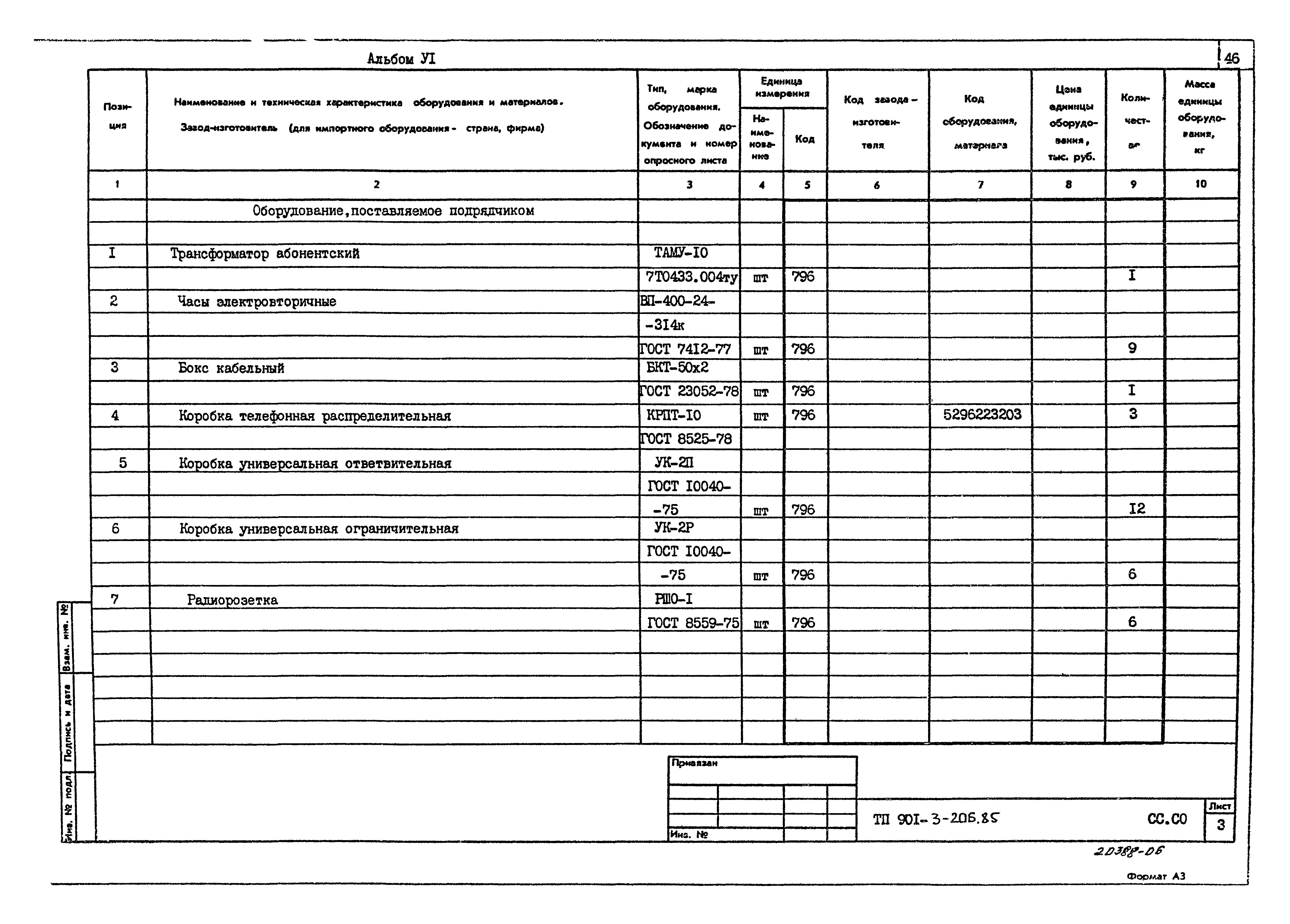 Типовой проект 901-3-206.85