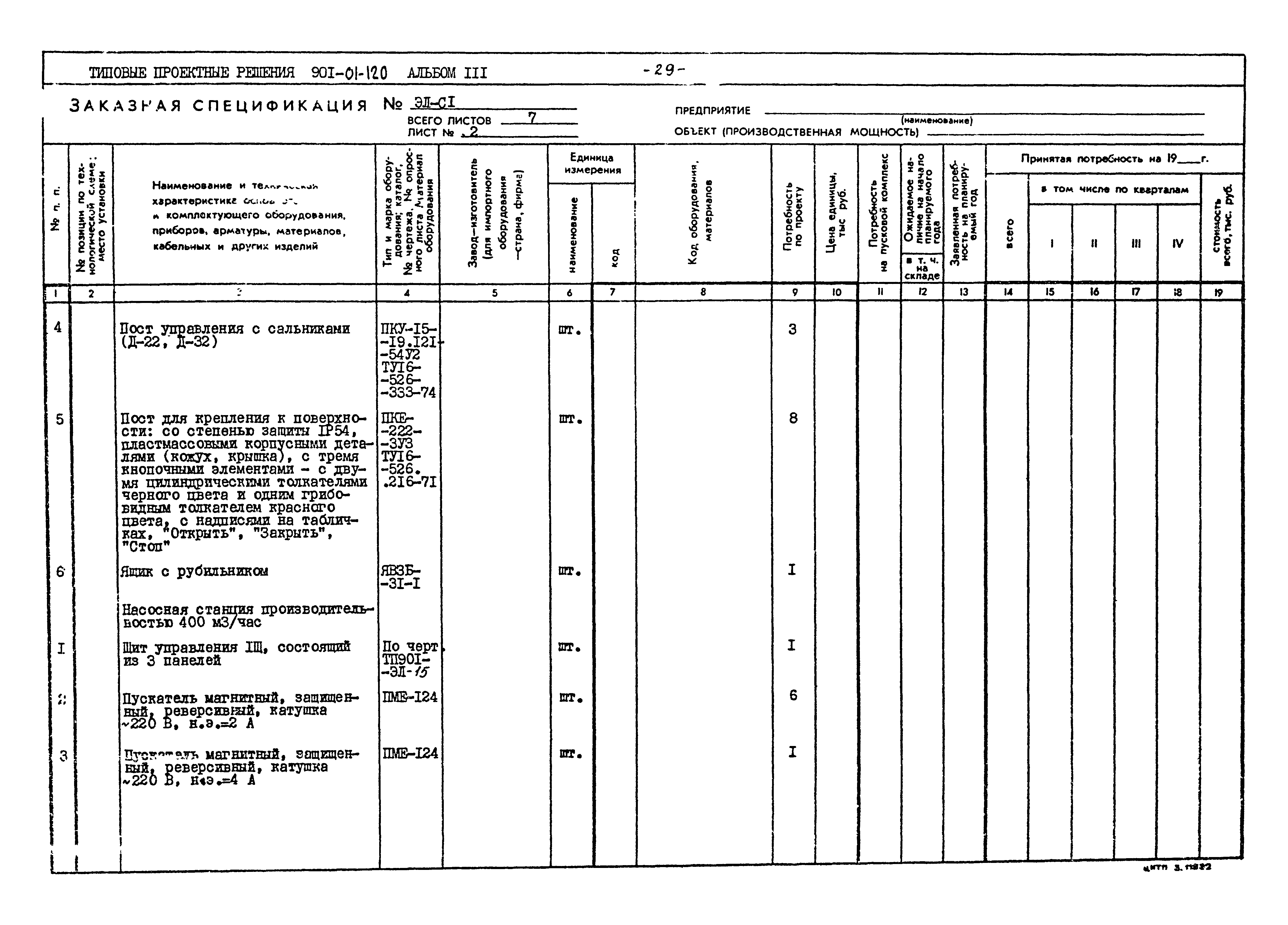 Типовые проектные решения 901-02-120