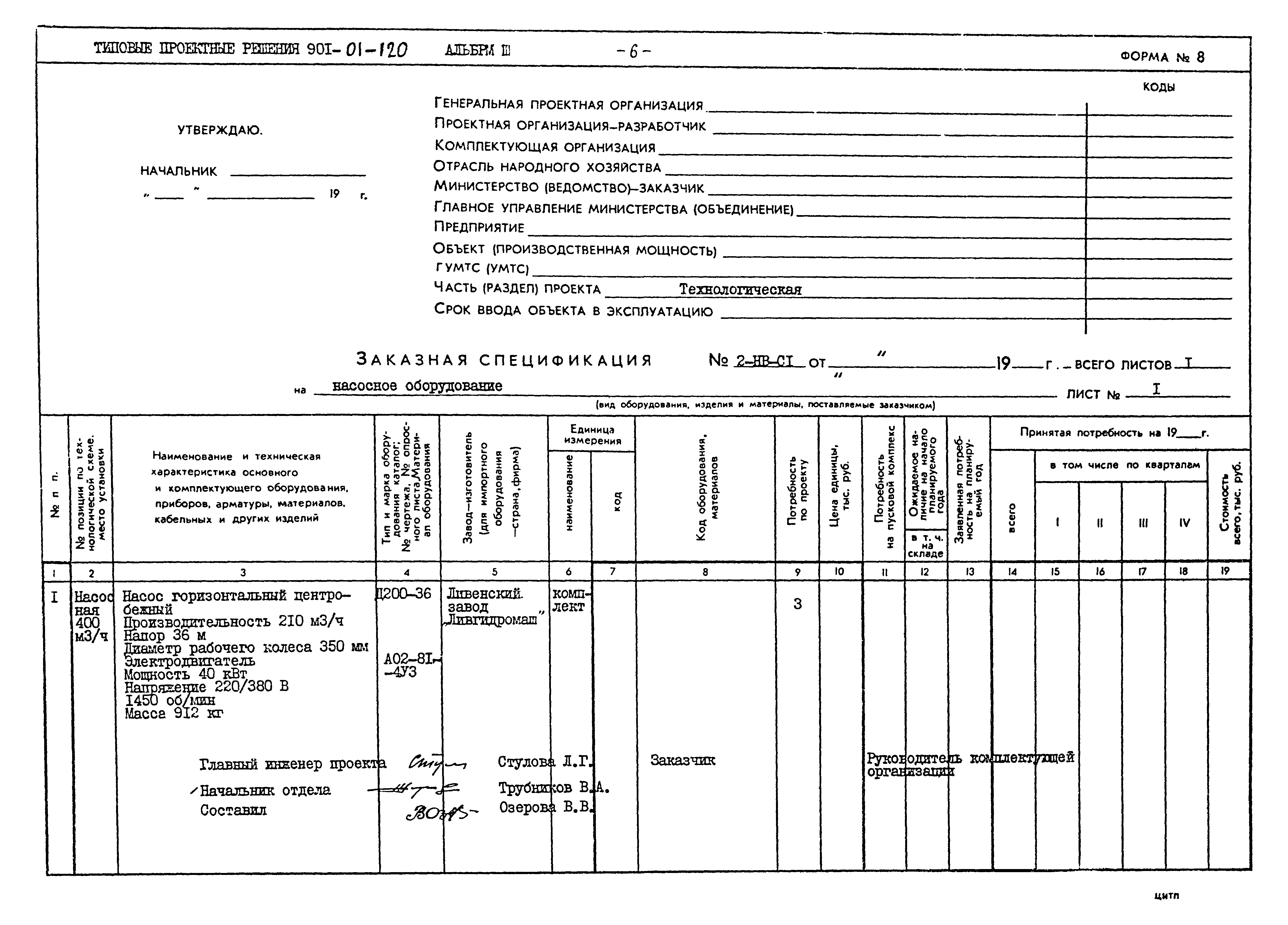 Типовые проектные решения 901-02-120