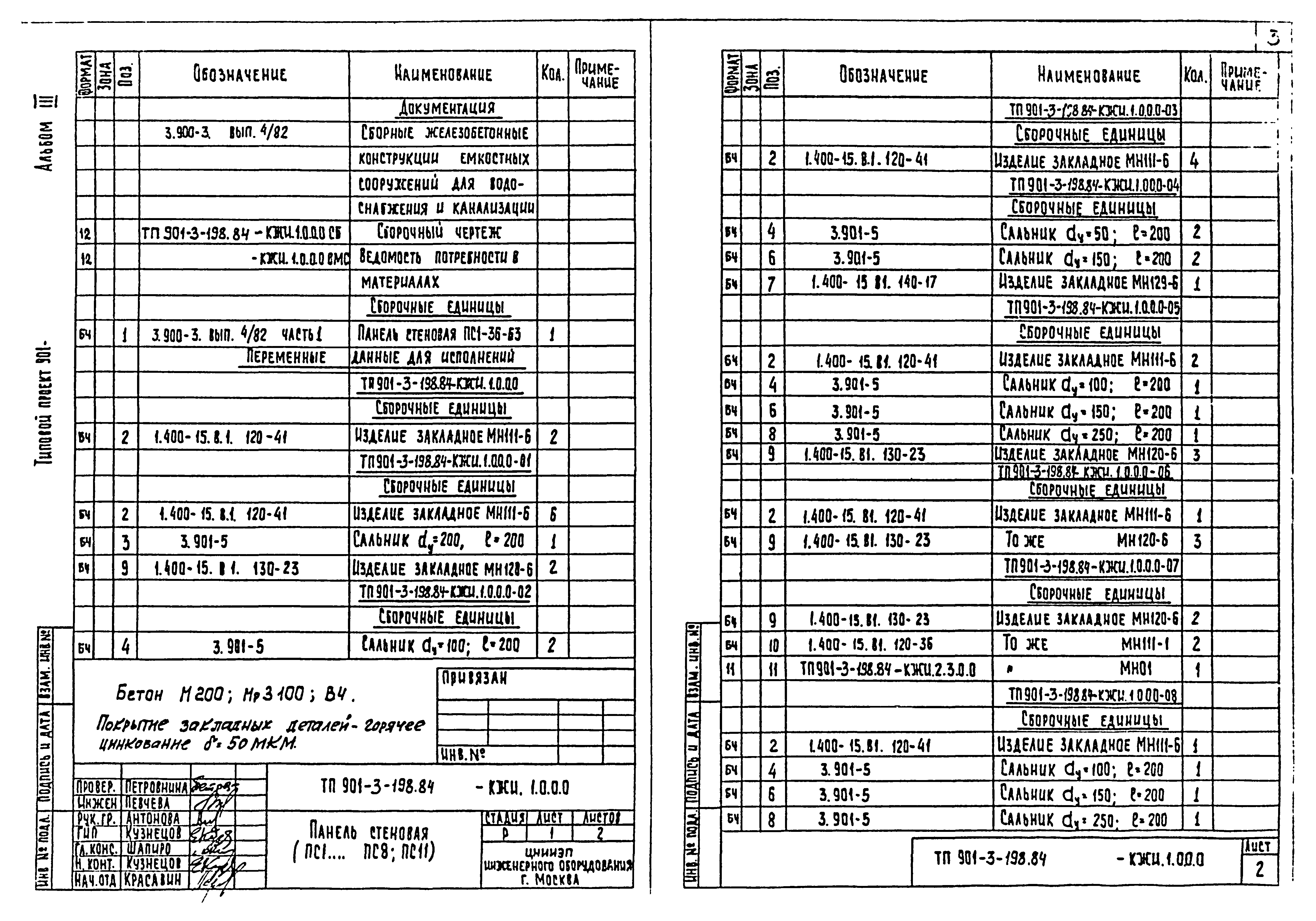 Типовой проект 901-3-198.84