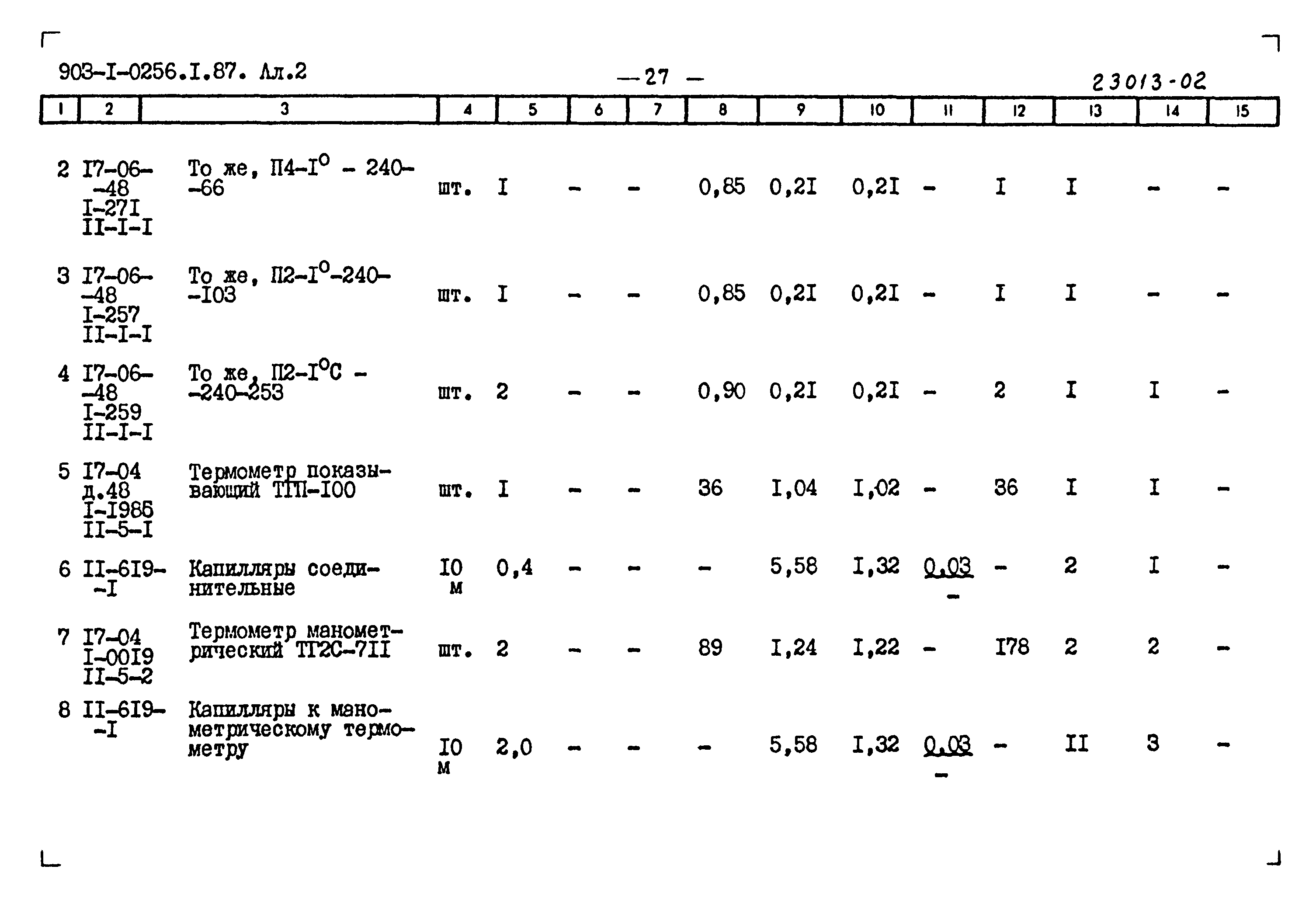 Типовые проектные решения 903-1-0256.1.87