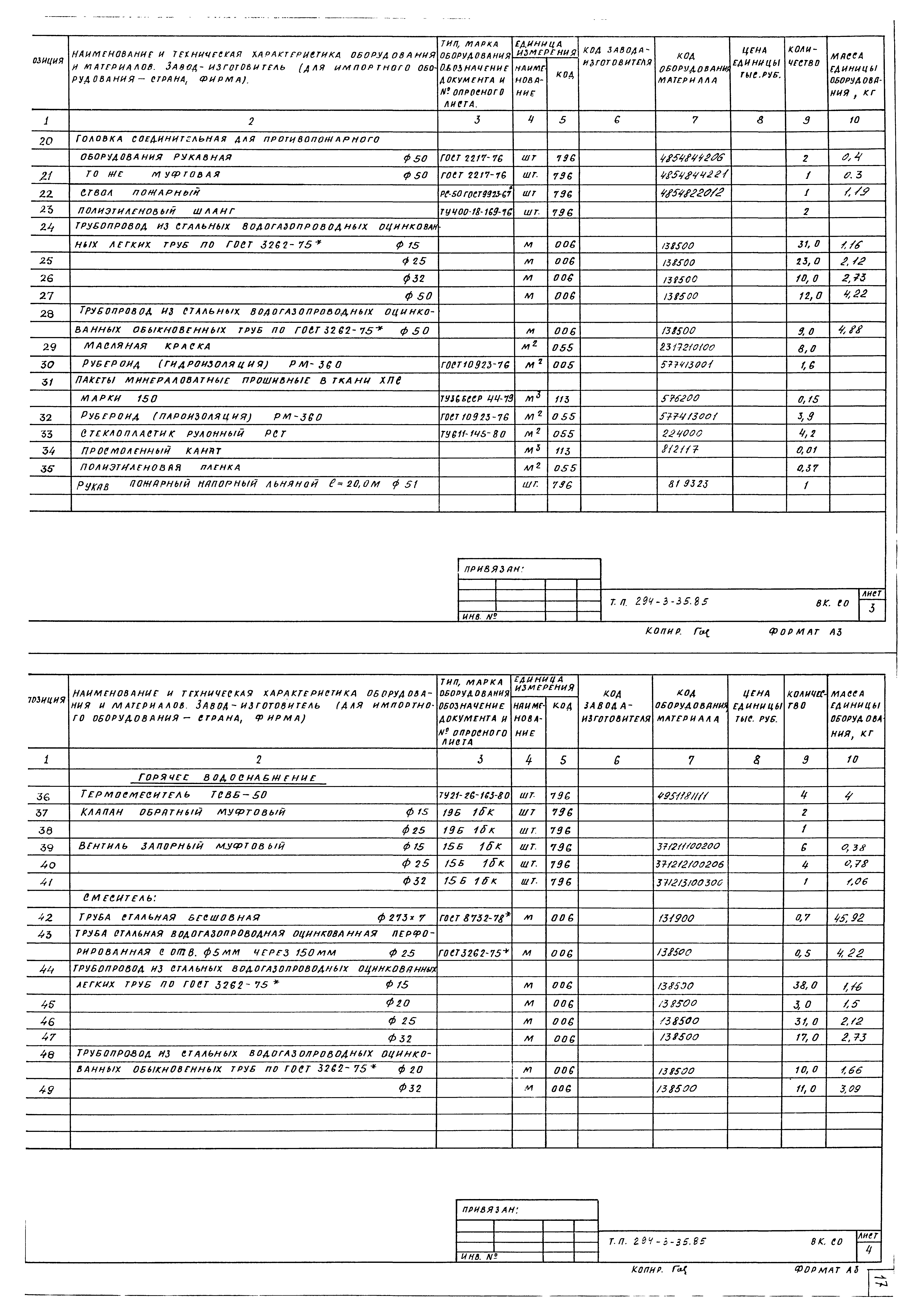 Типовой проект 294-3-35.85