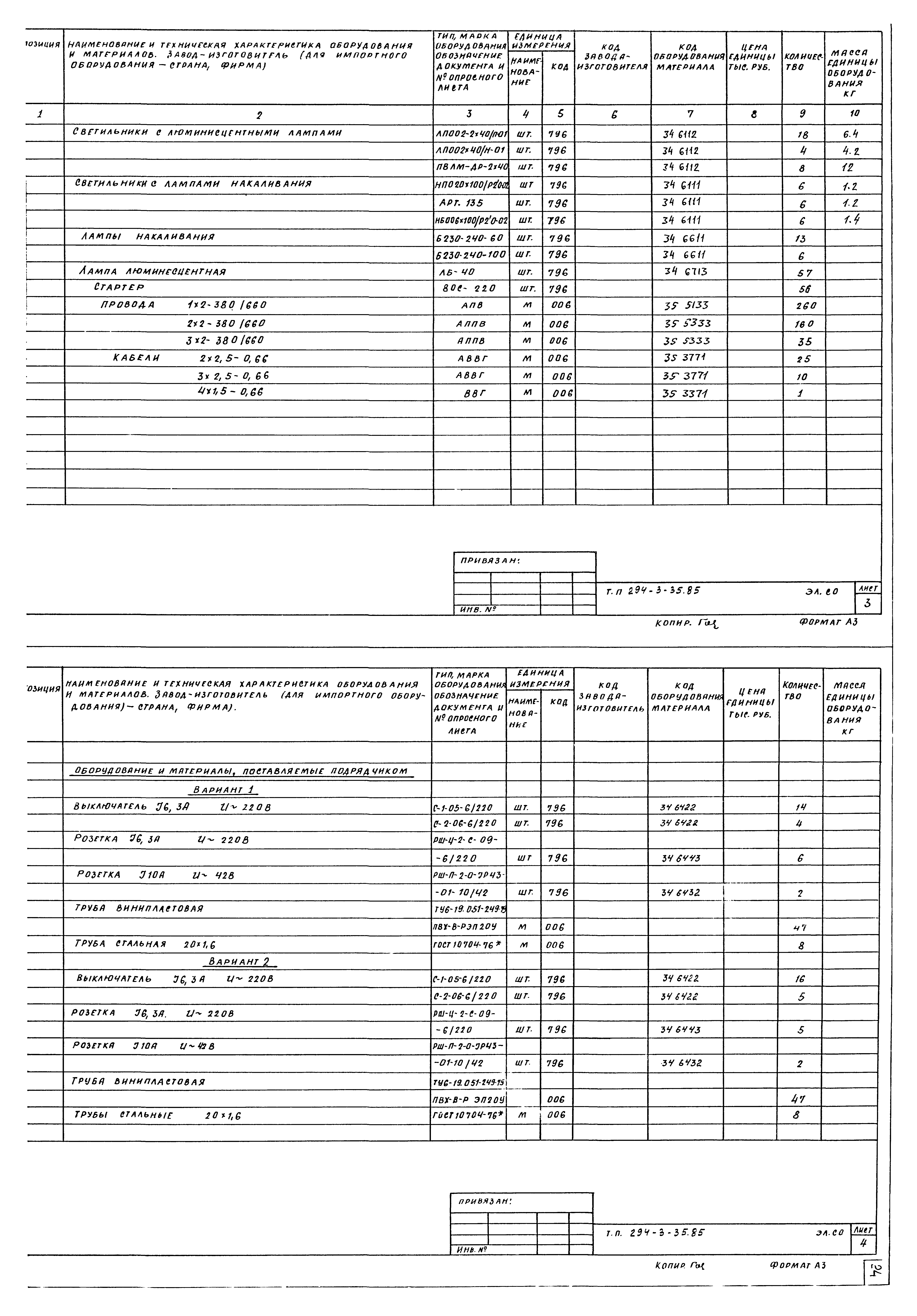 Типовой проект 294-3-35.85