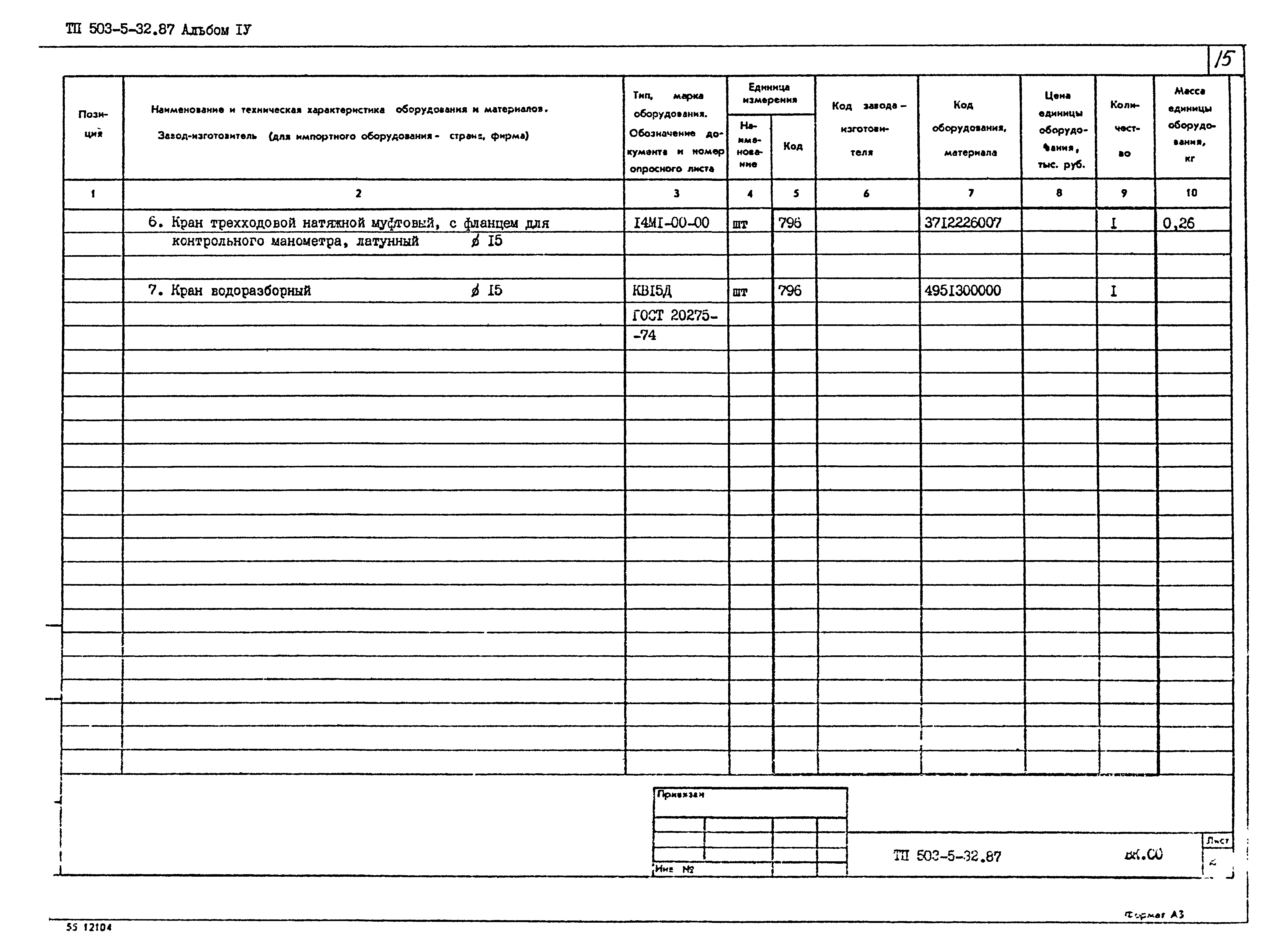 Типовой проект 503-5-32.87