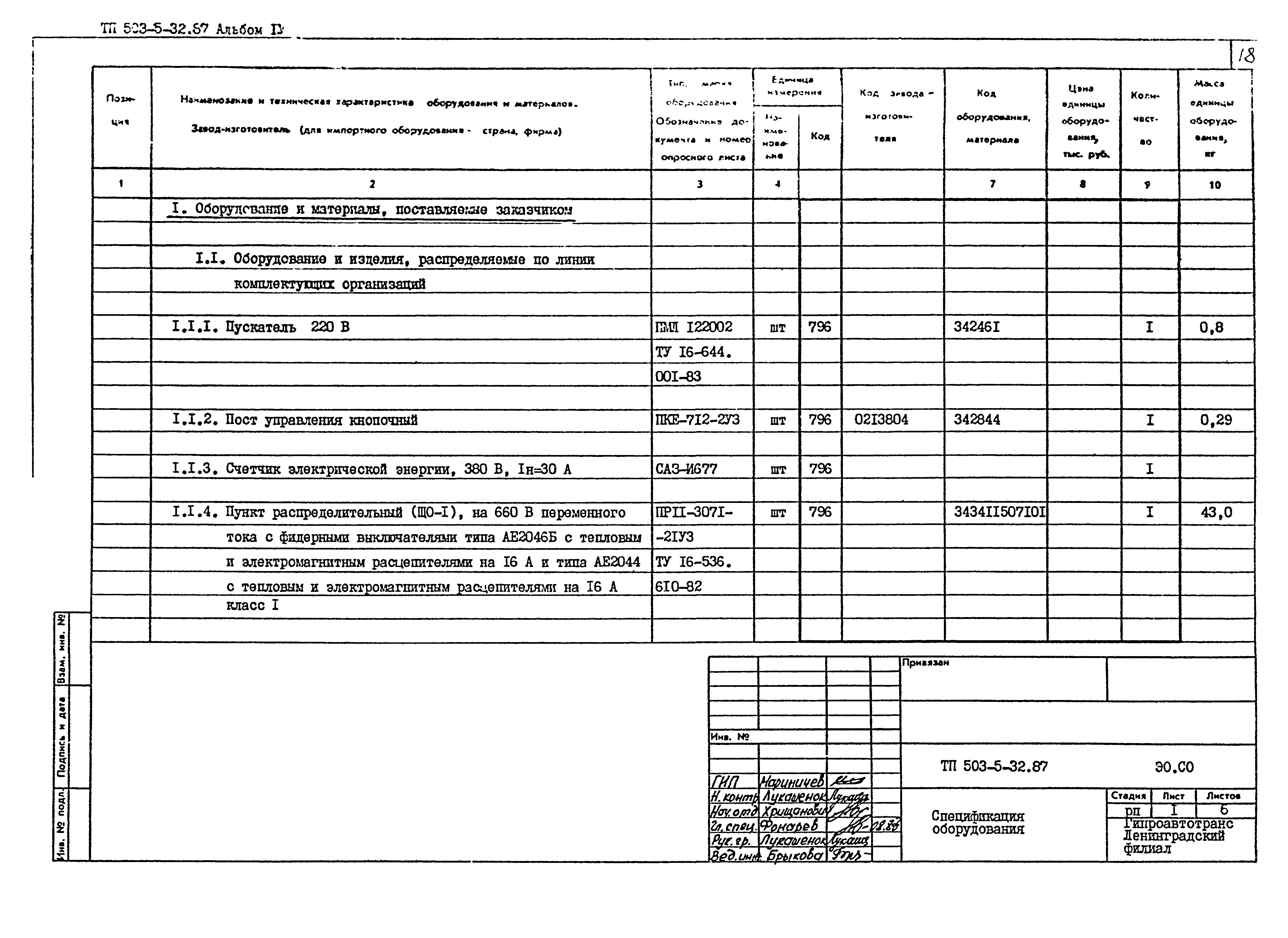 Типовой проект 503-5-32.87