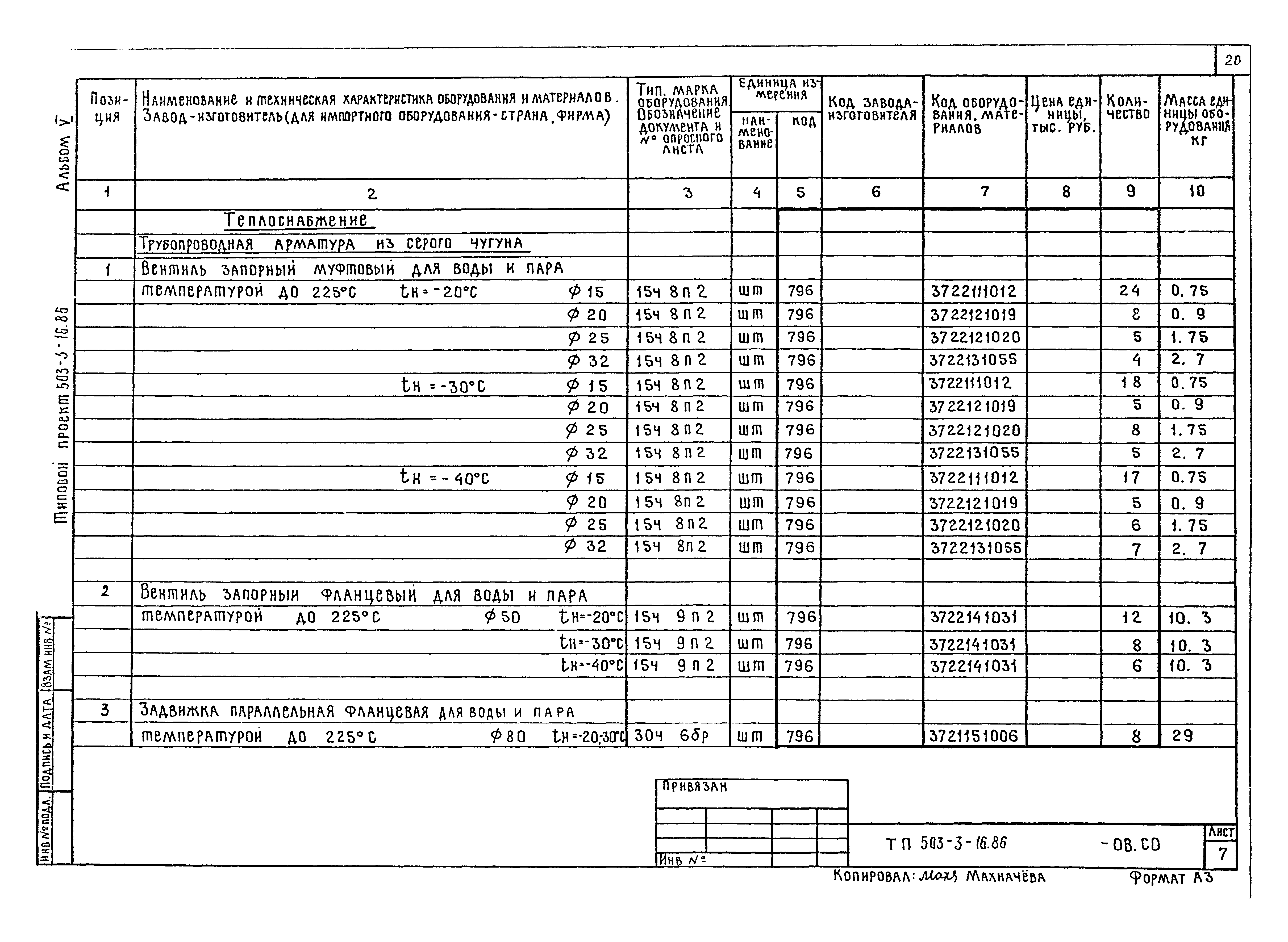 Типовой проект 503-3-16.86