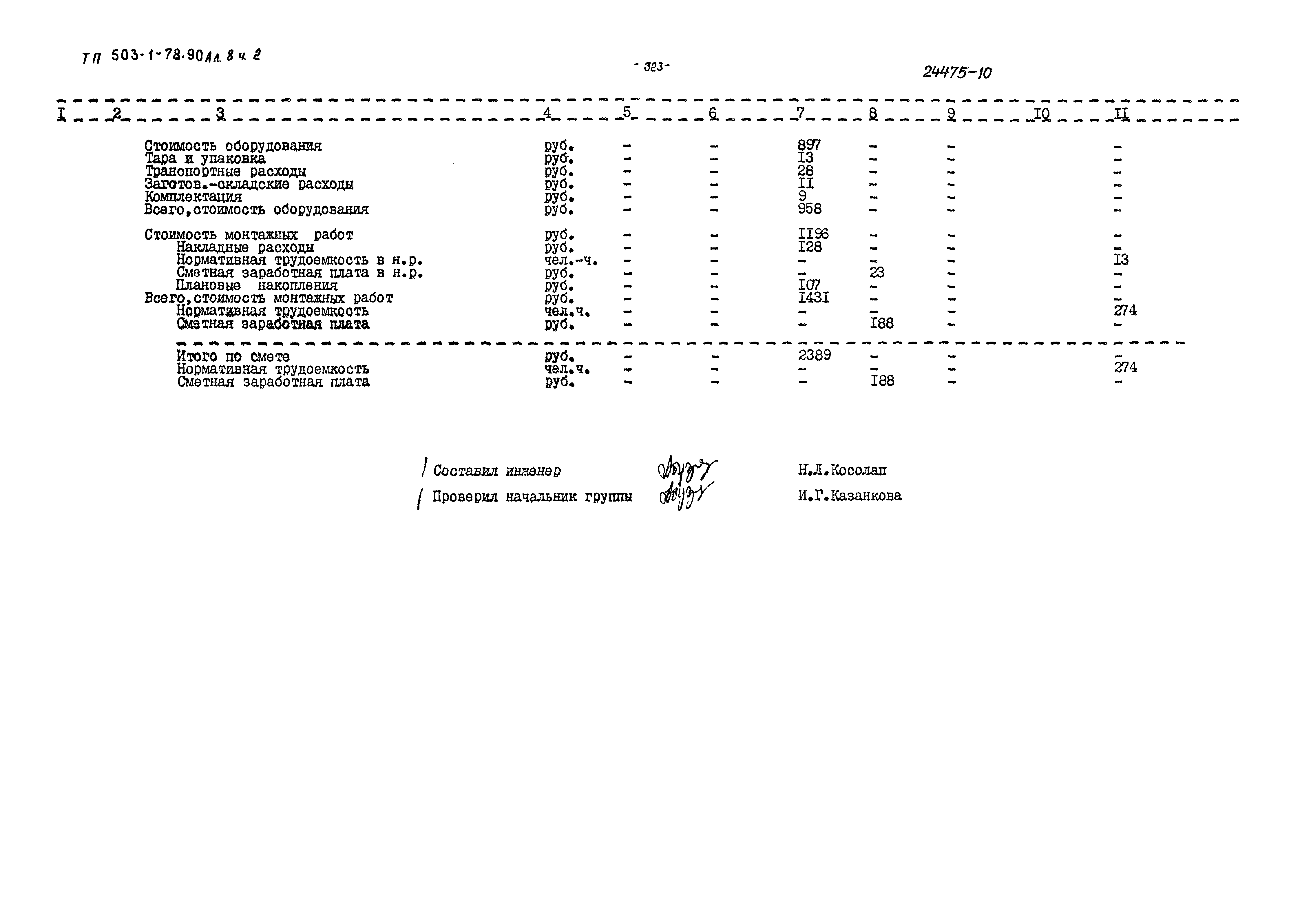 Типовой проект 503-1-78.90