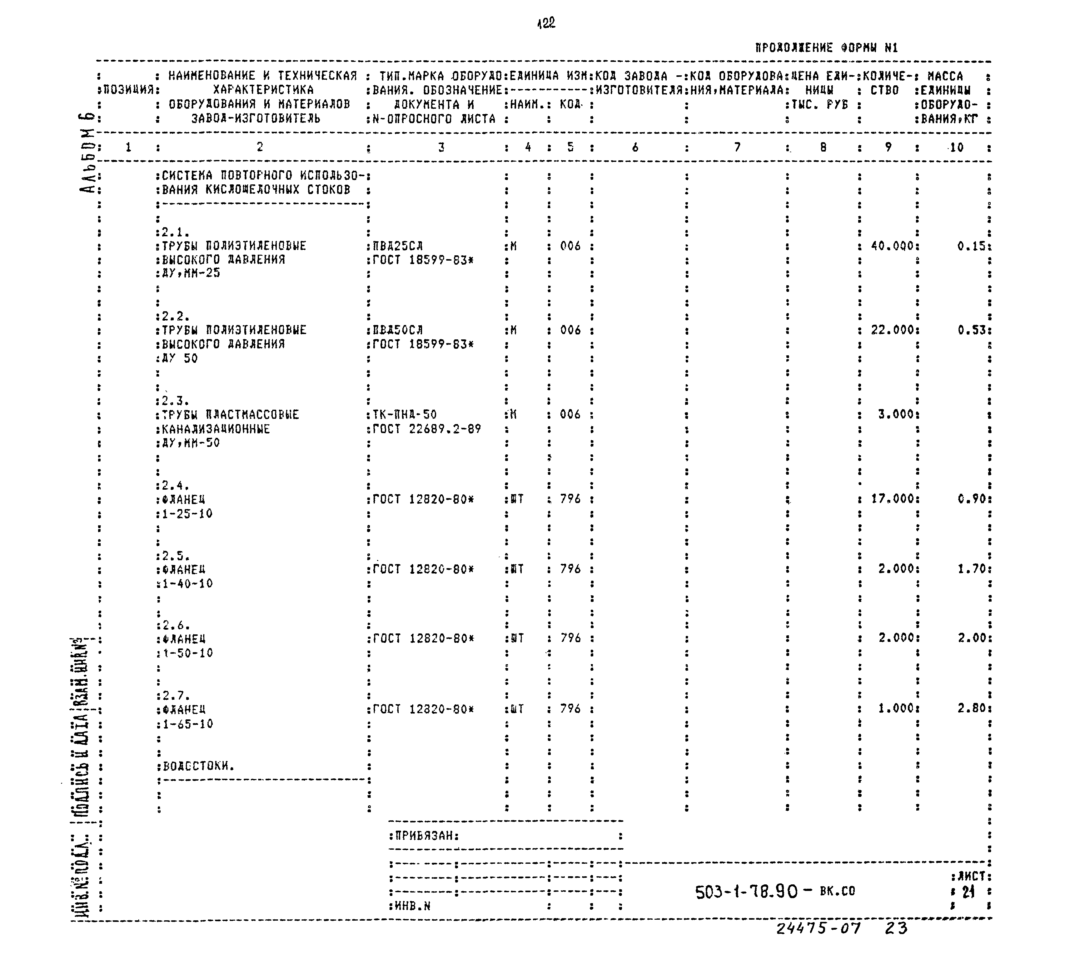 Типовой проект 503-1-78.90